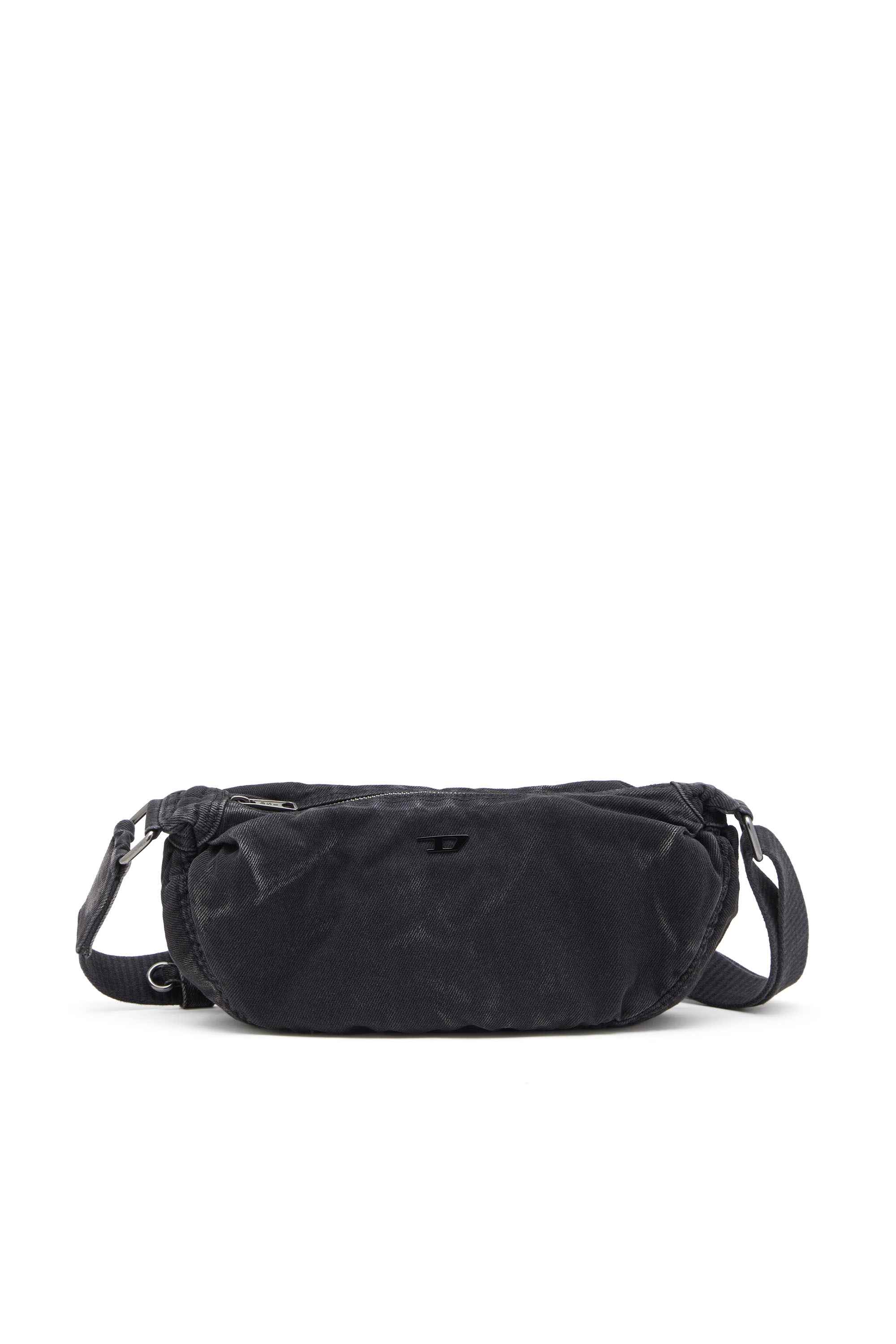 Black Rave-Small crossbody bag in faded denim
