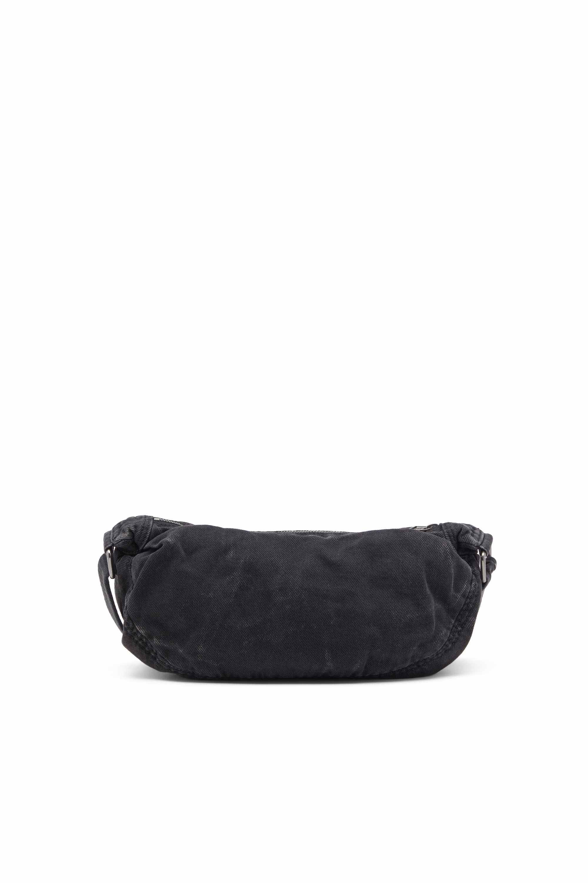 Black Rave-Small crossbody bag in faded denim