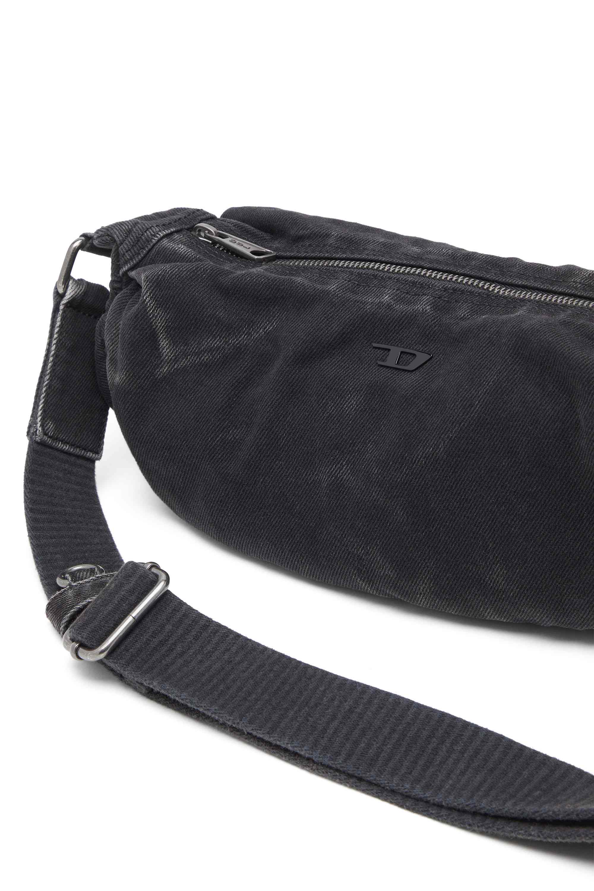 Black Rave-Small crossbody bag in faded denim