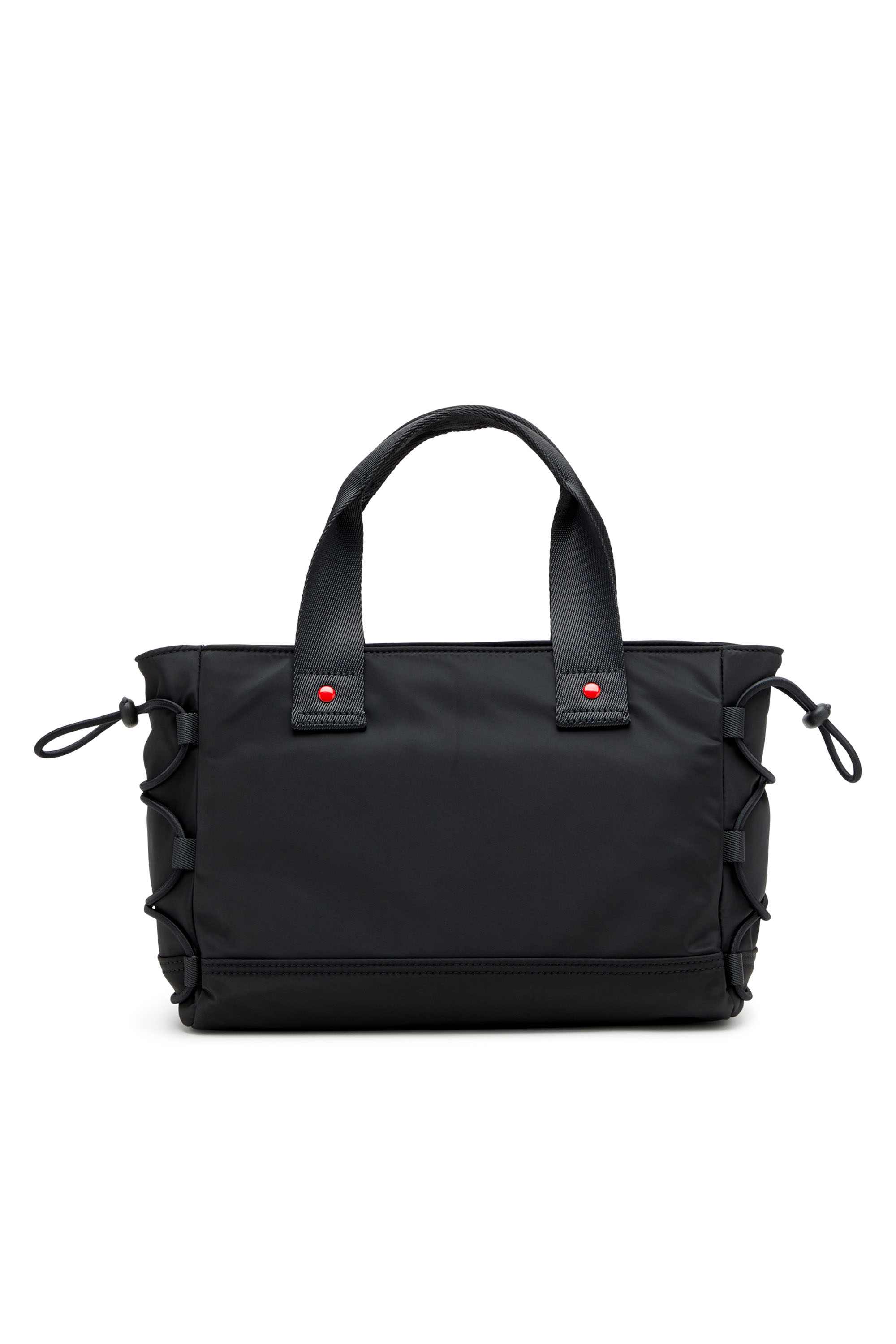 Black Tech-D-Small nylon tote bag with Oval D embroidery