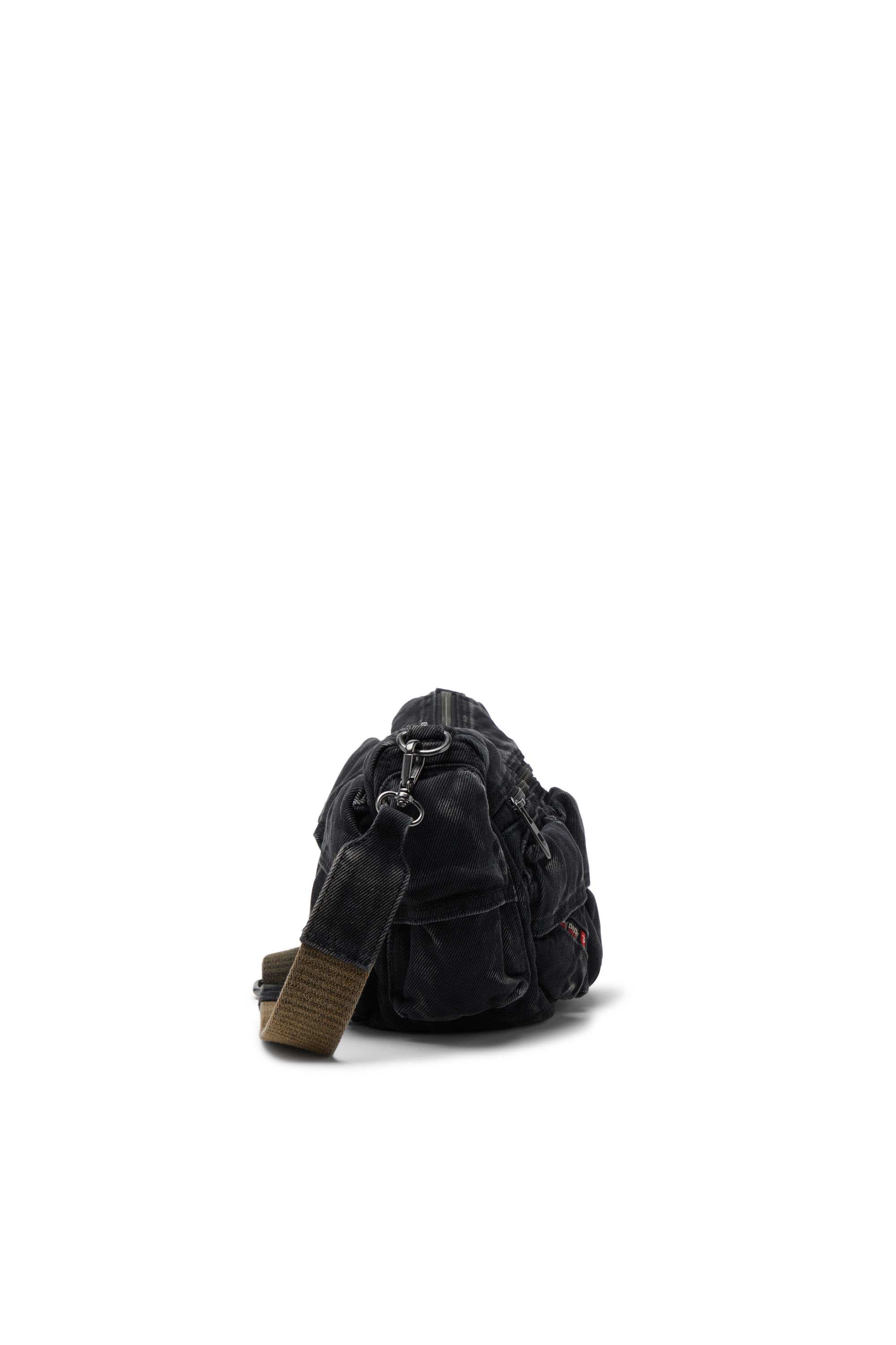 Black Multi-Pkts-Multipocket bag in washed denim