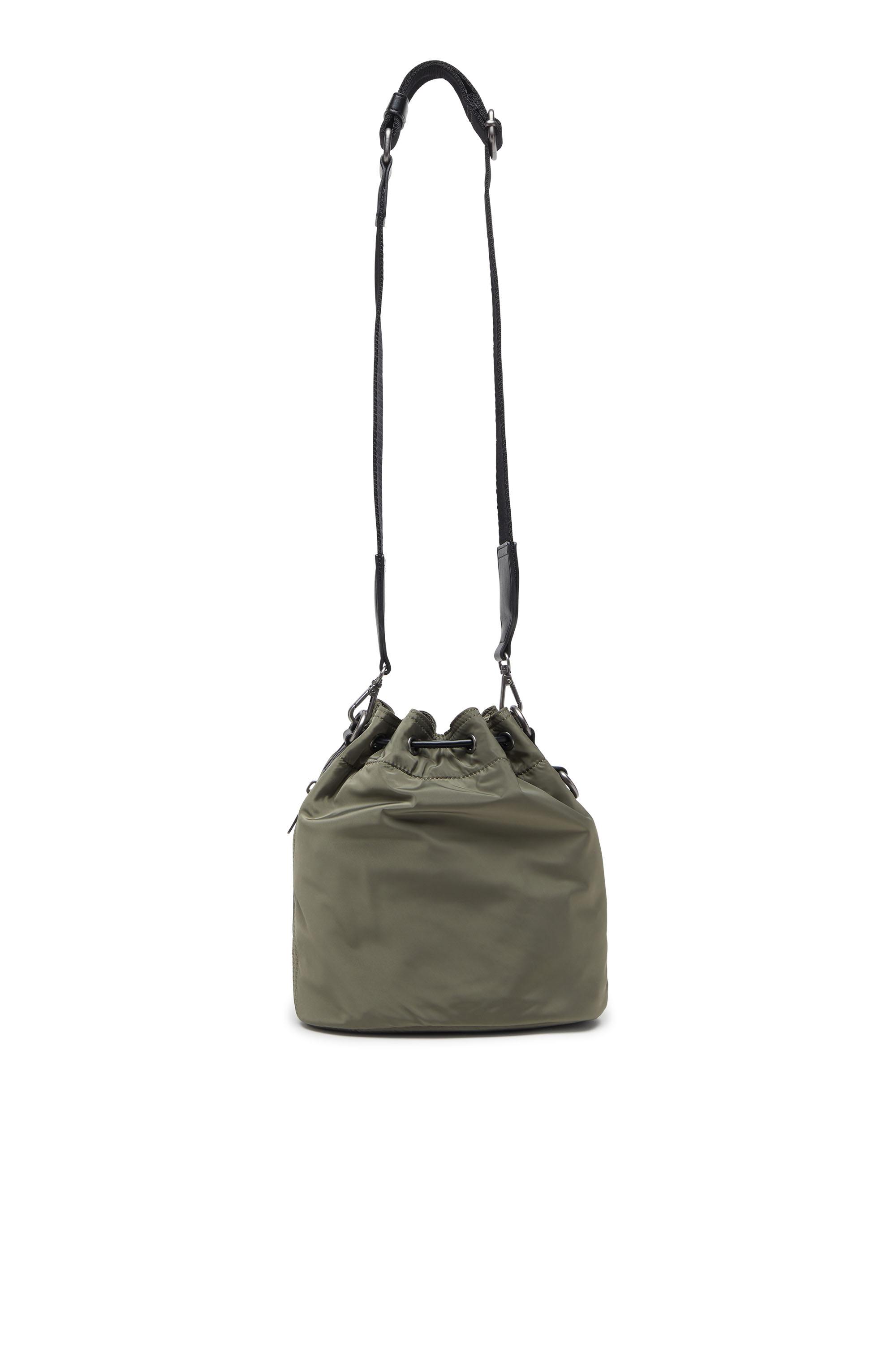 Green Multi-Pkts-Multipocket bucket bag in utilitarian shell