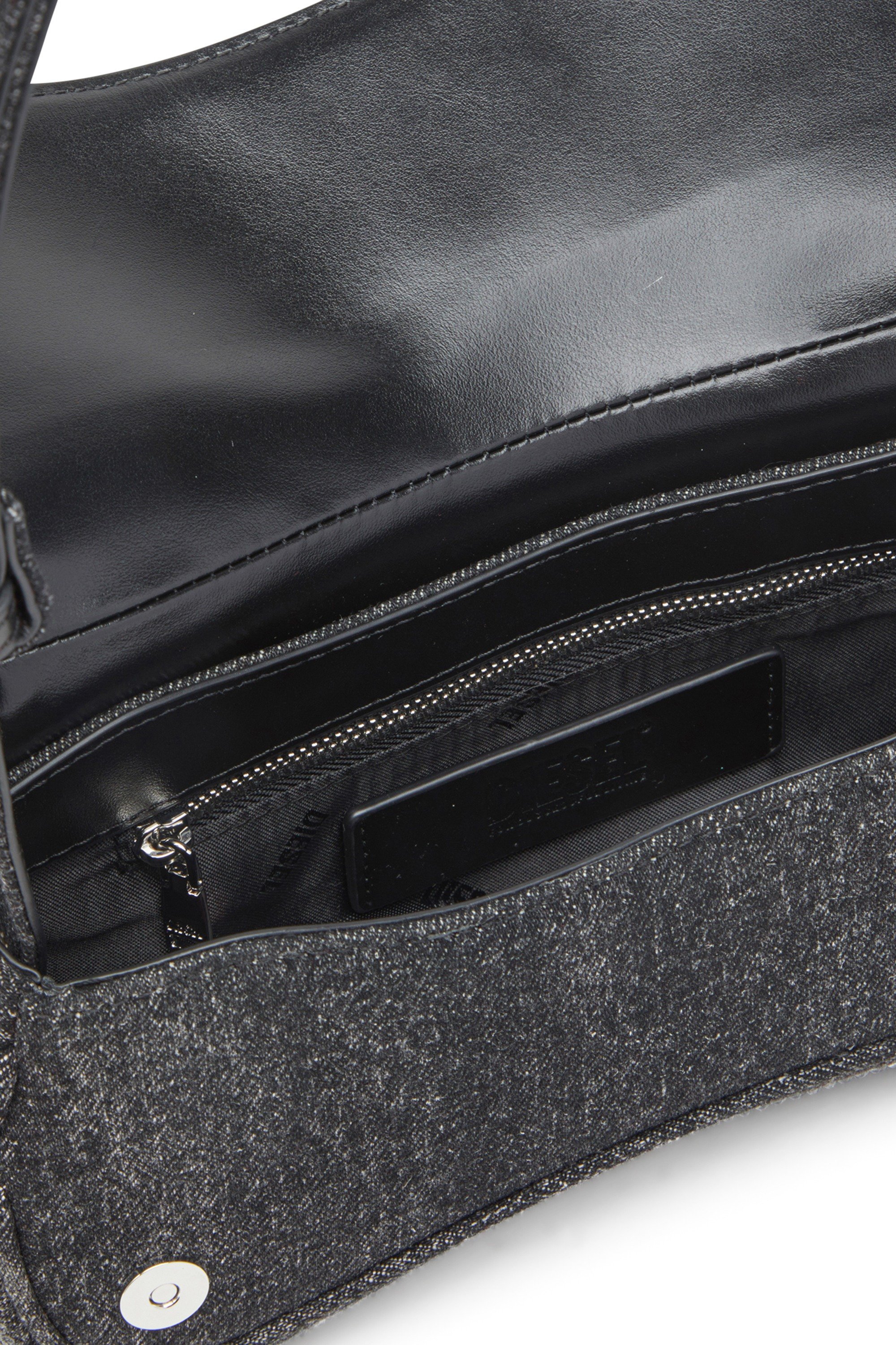 Black Play-Clutch in crystal denim