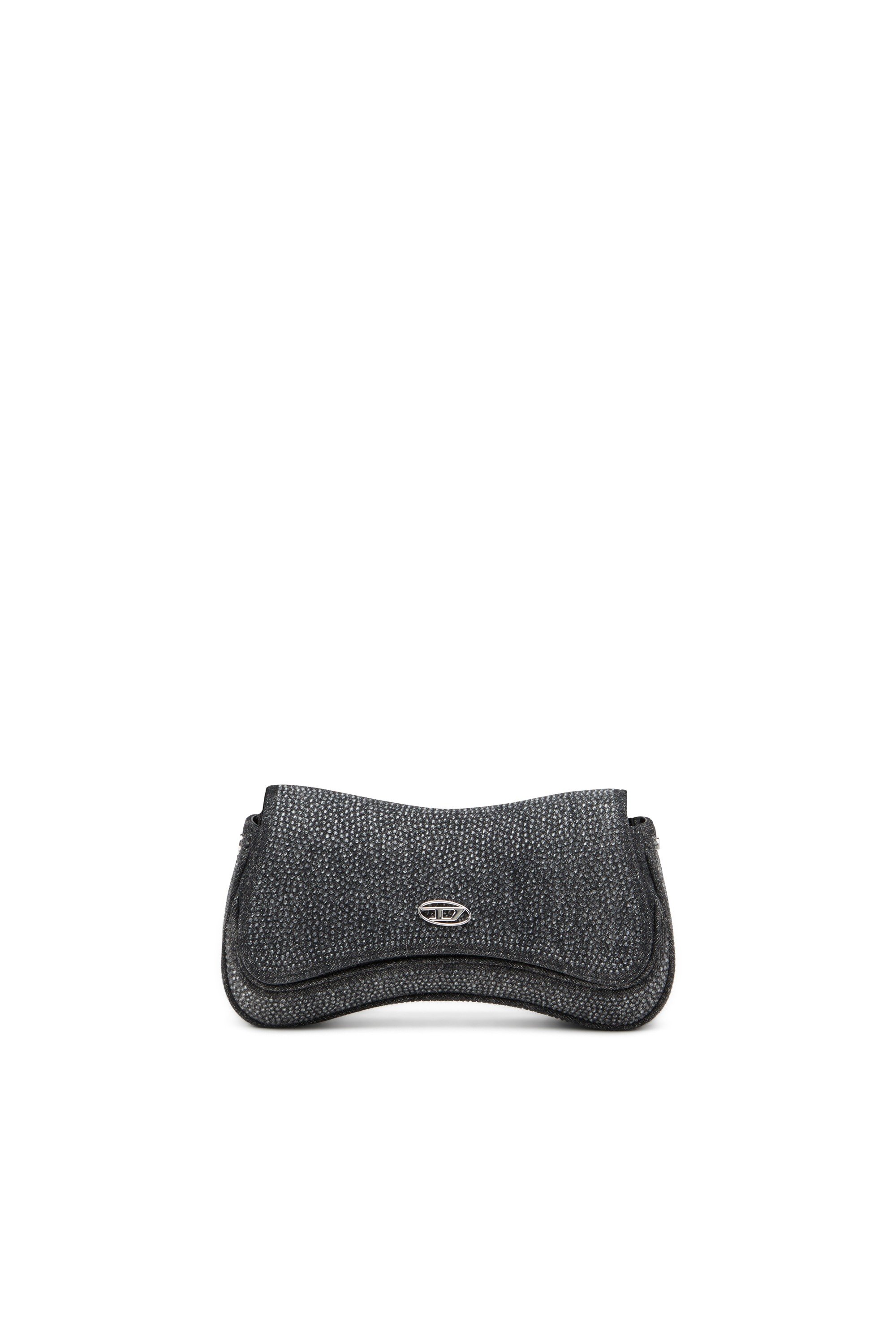 Black Play-Clutch in crystal denim