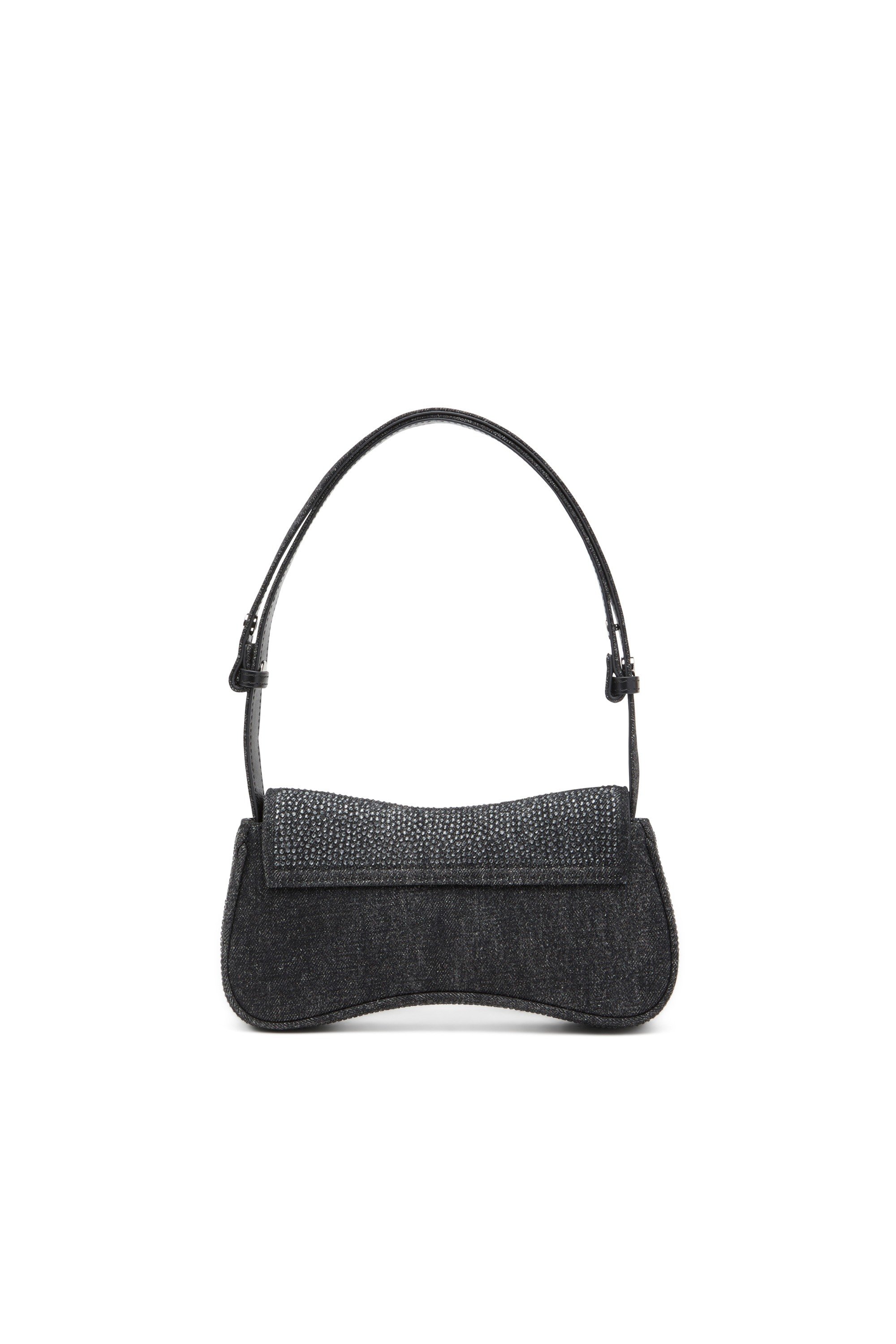 Black Play-Clutch in crystal denim