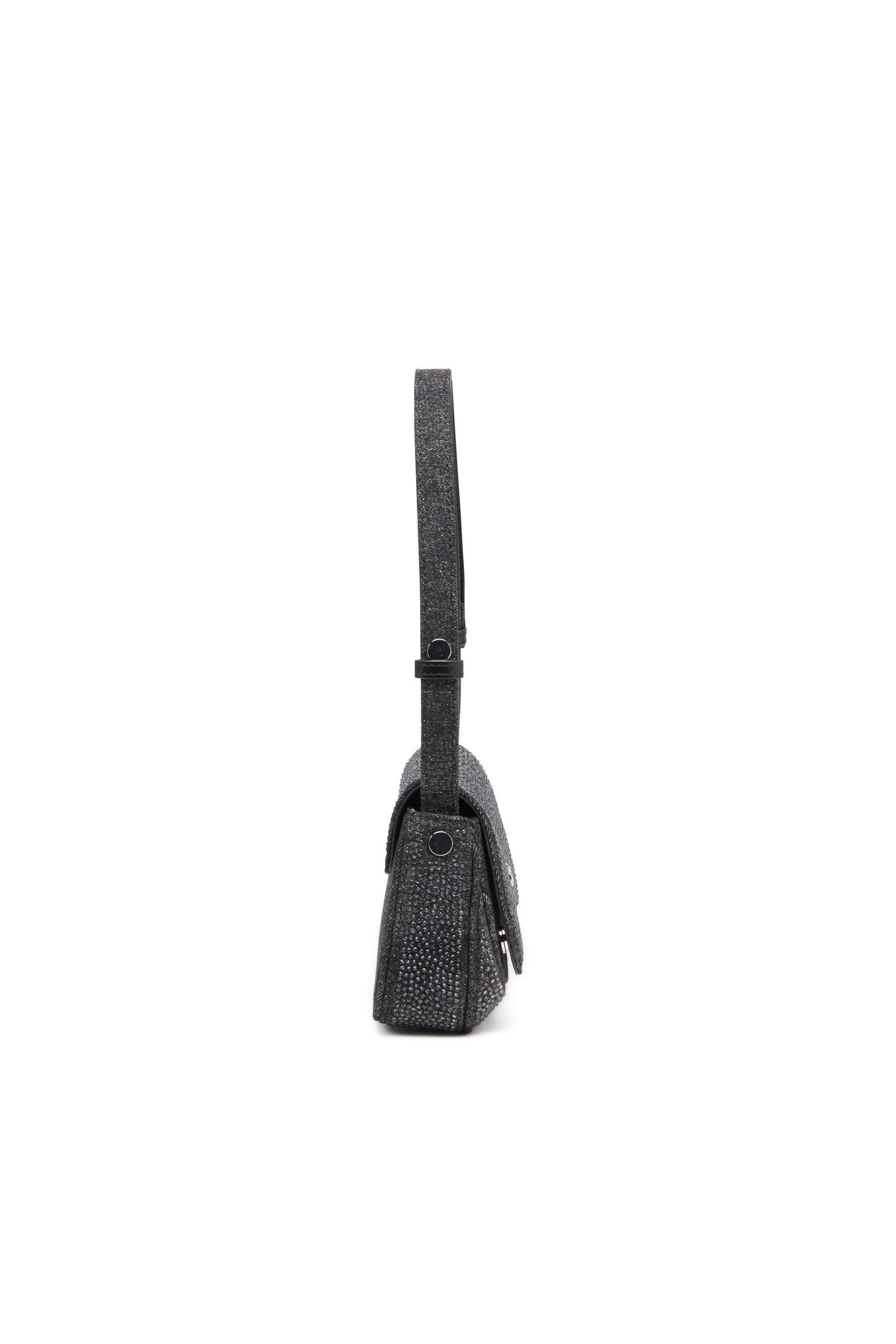 Black Play-Clutch in crystal denim