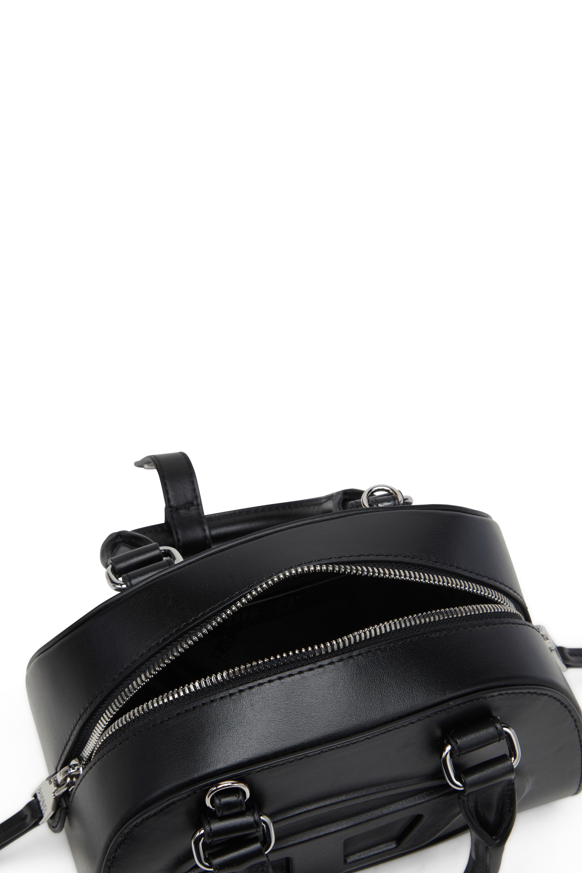 Black 1DR Dome-Leather mini bowling bag