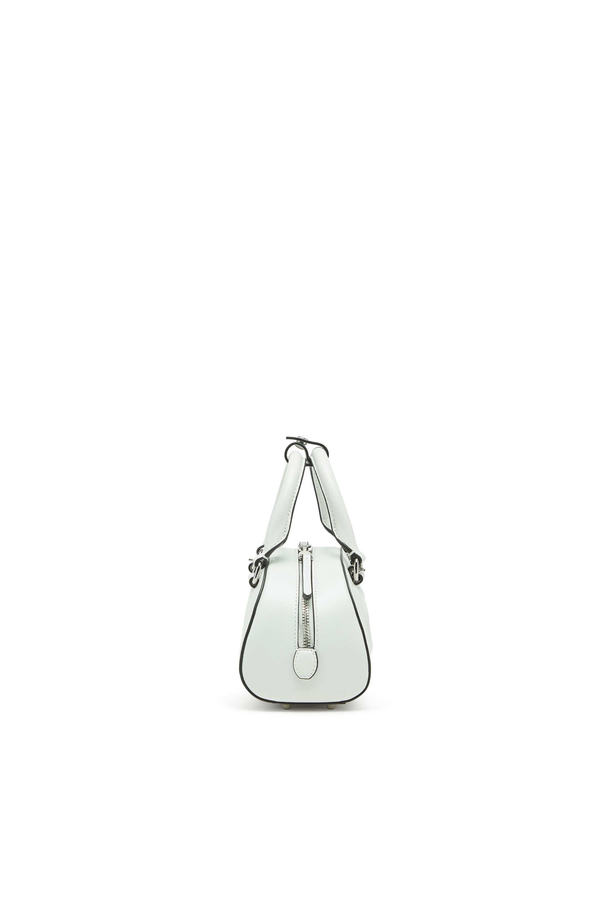White 1DR Dome-Leather mini bowling bag