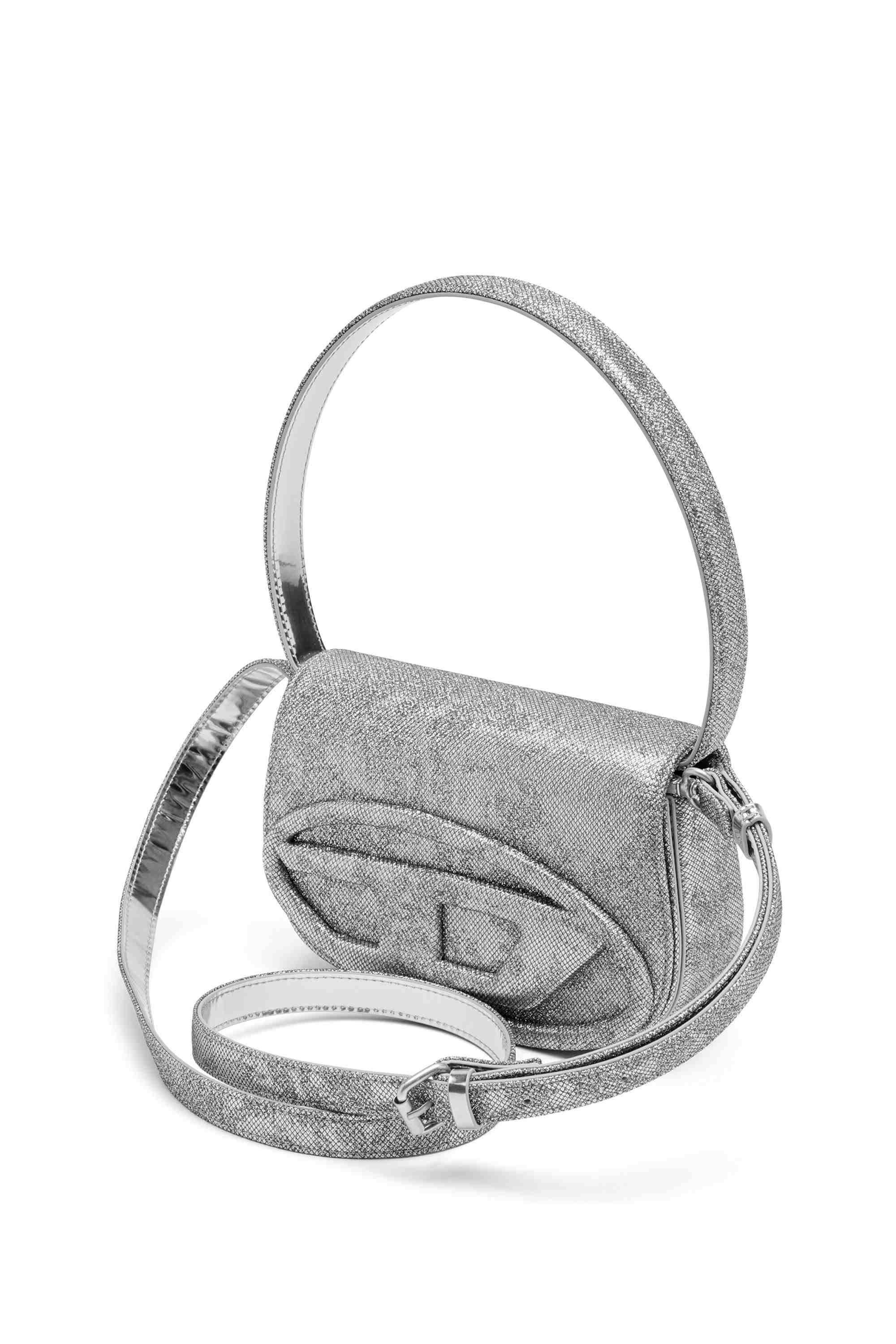 Silver 1DR-Iconic 1DR bag in glitter-camo Lurex