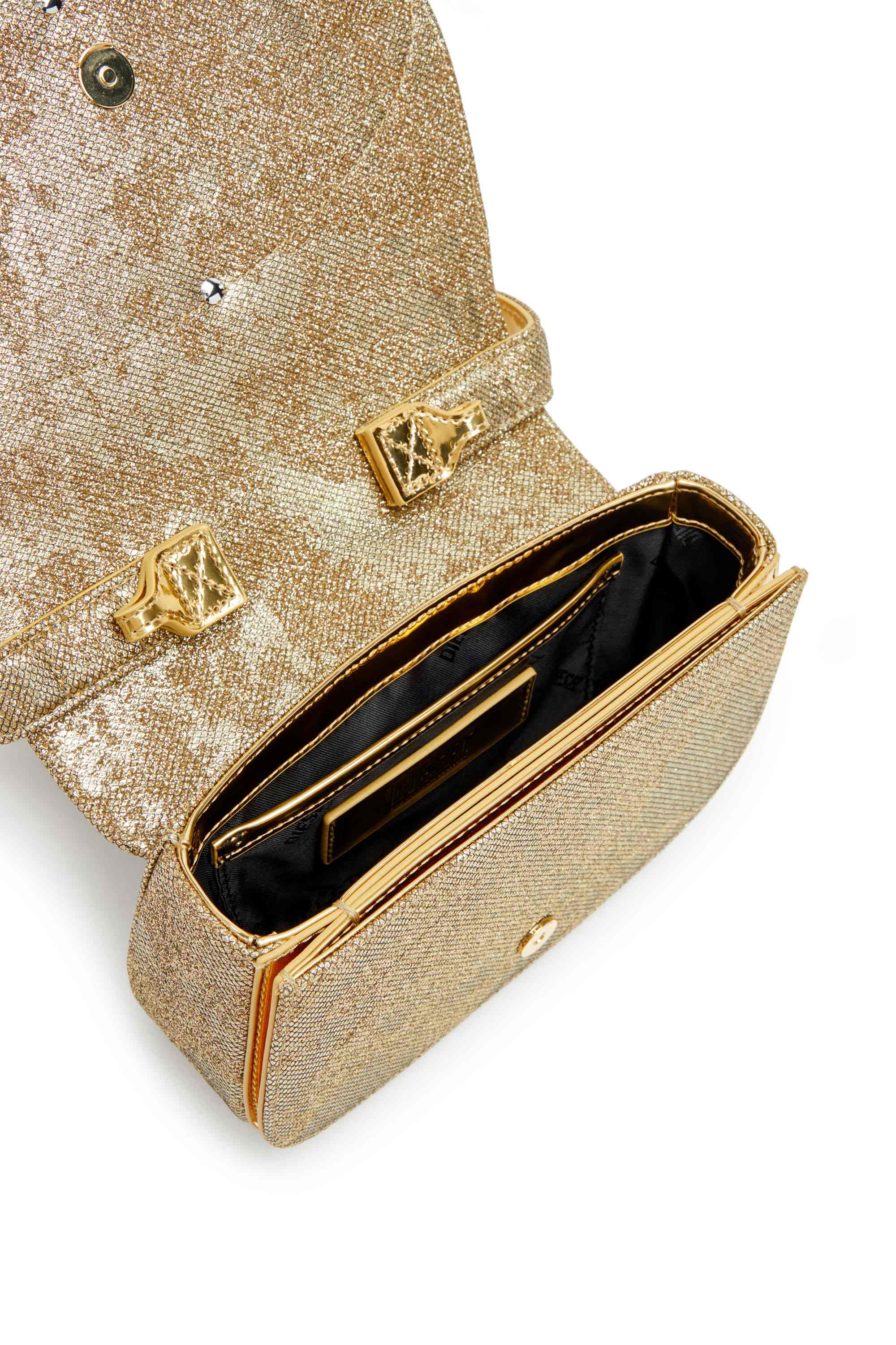 Gold 1DR-Iconic 1DR bag in glitter-camo Lurex