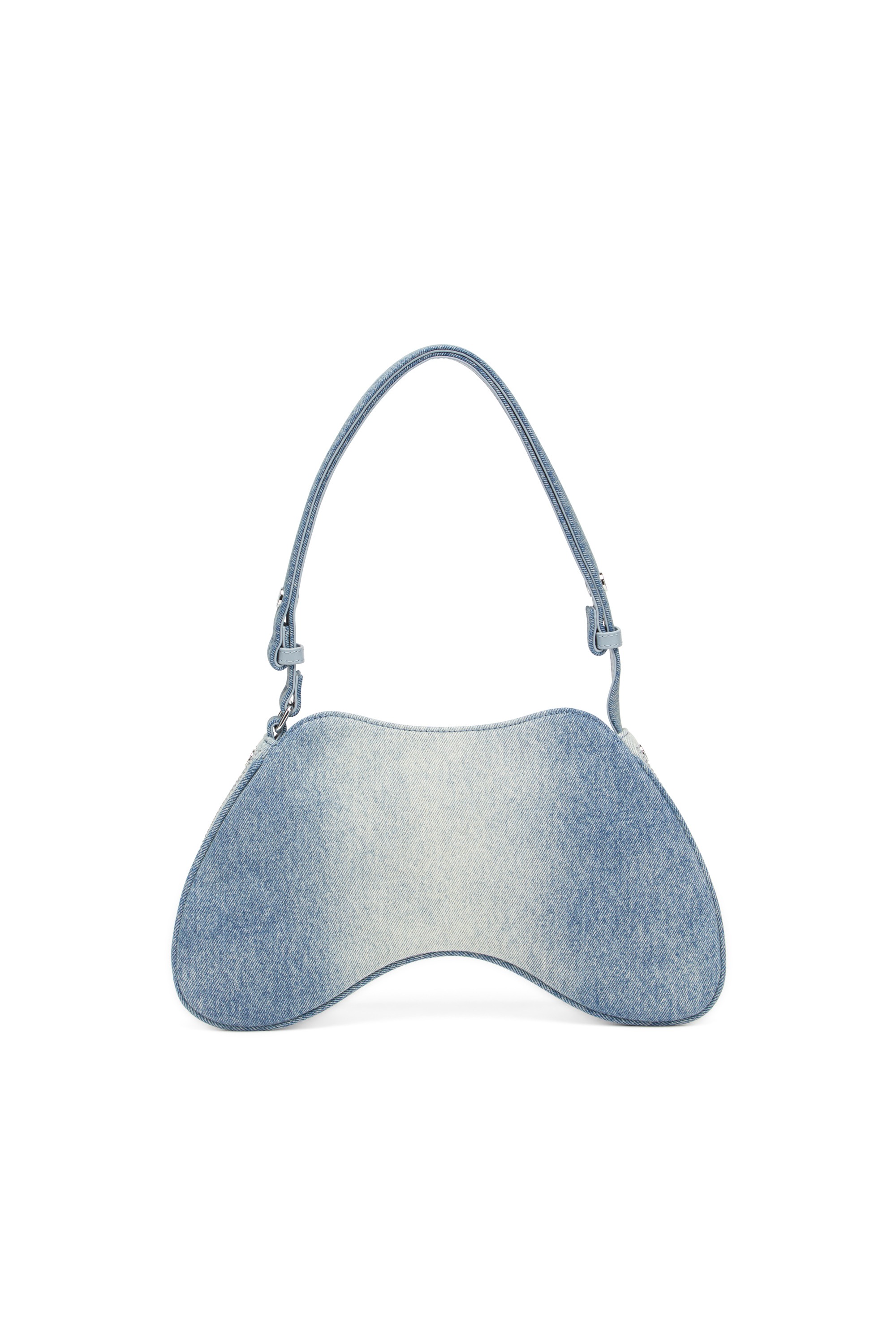 Blue Play-Shoulder bag in crystal solarised denim