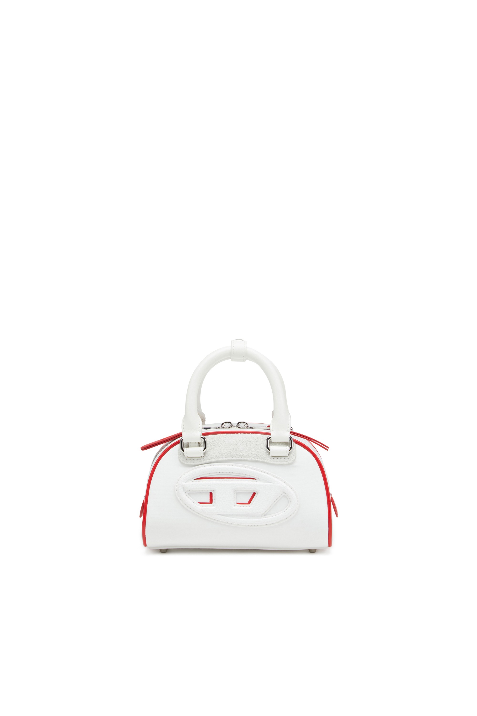 White 1DR Dome-Colour-block mini bowling bag