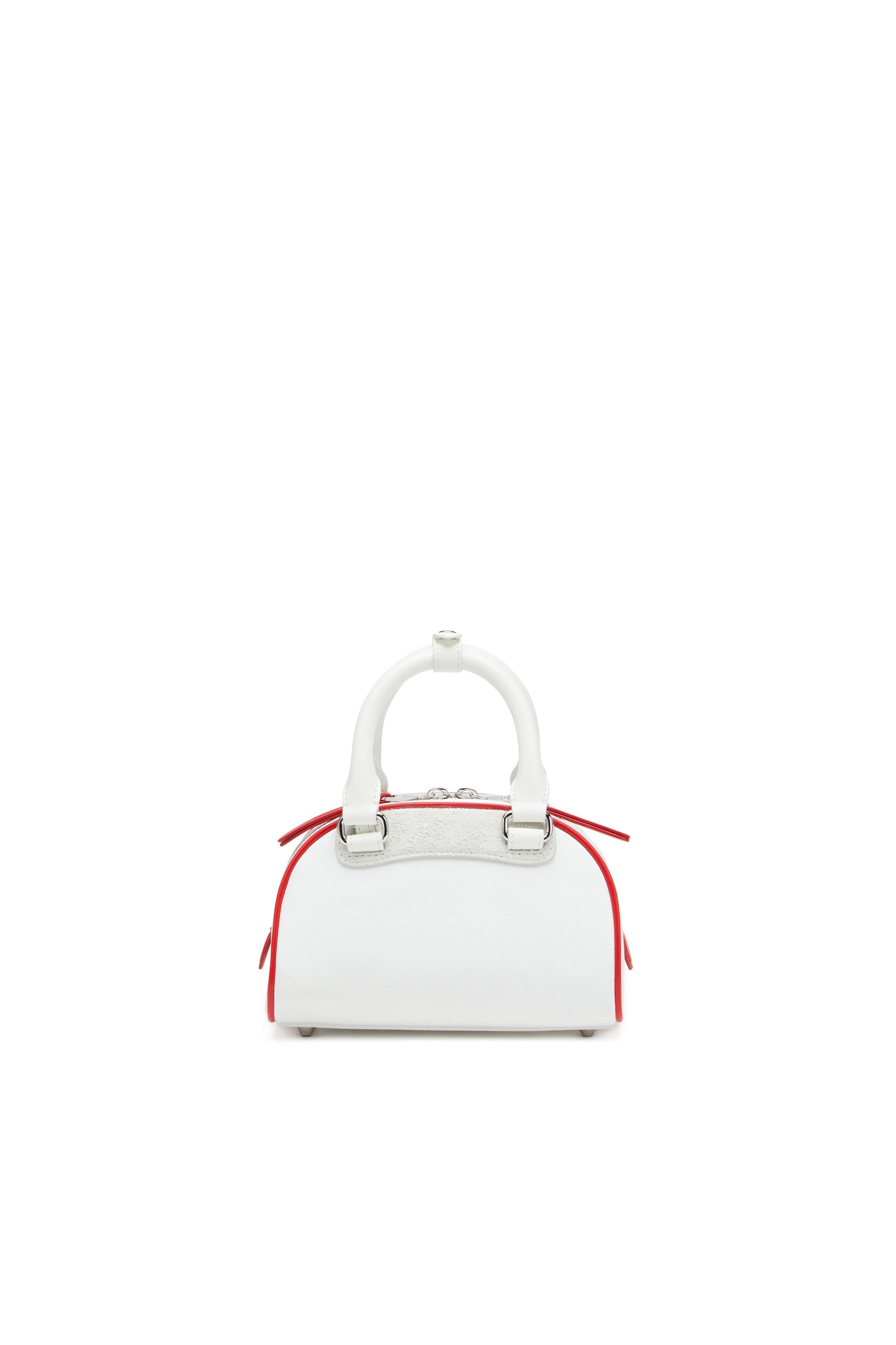 White 1DR Dome-Colour-block mini bowling bag