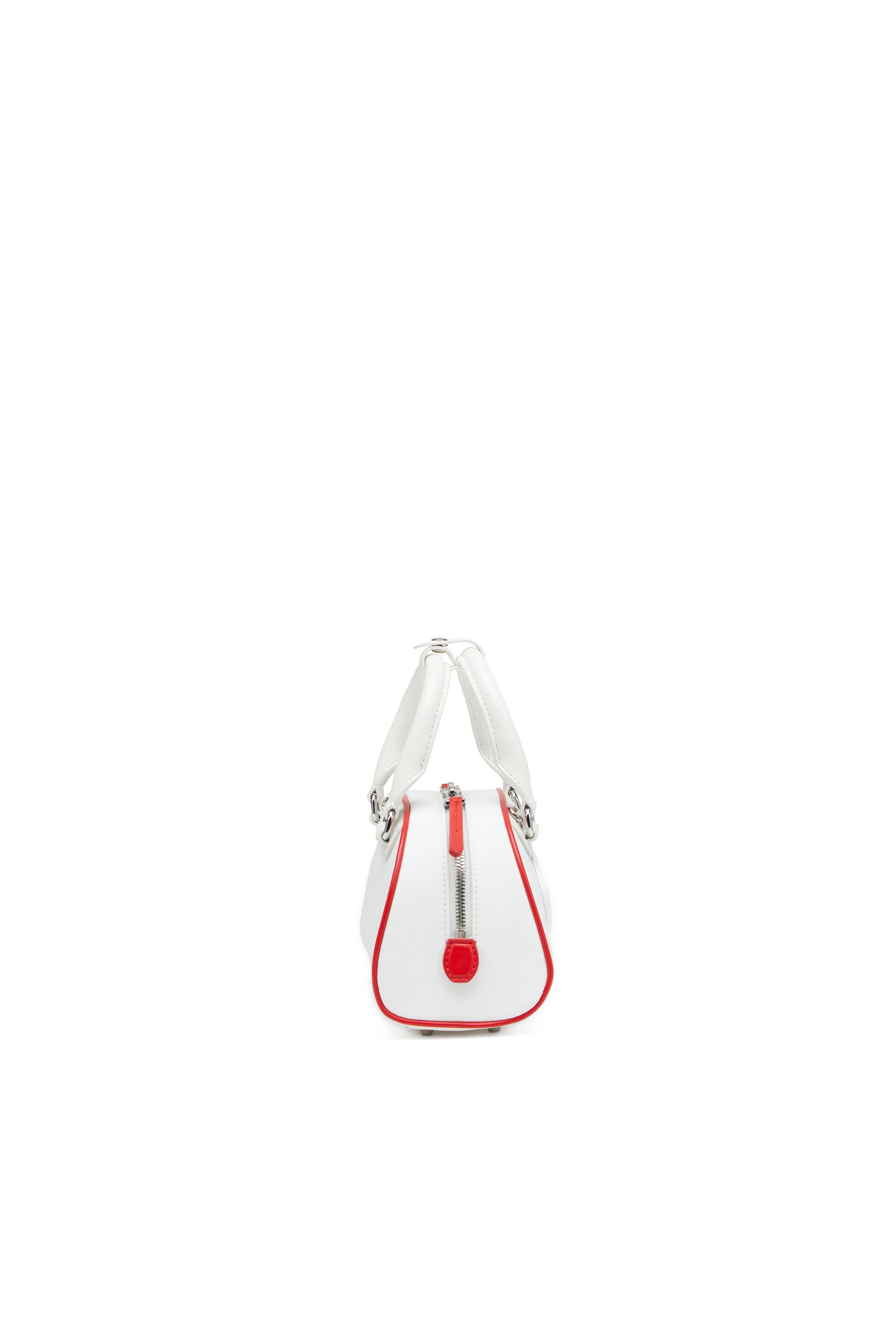 White 1DR Dome-Colour-block mini bowling bag