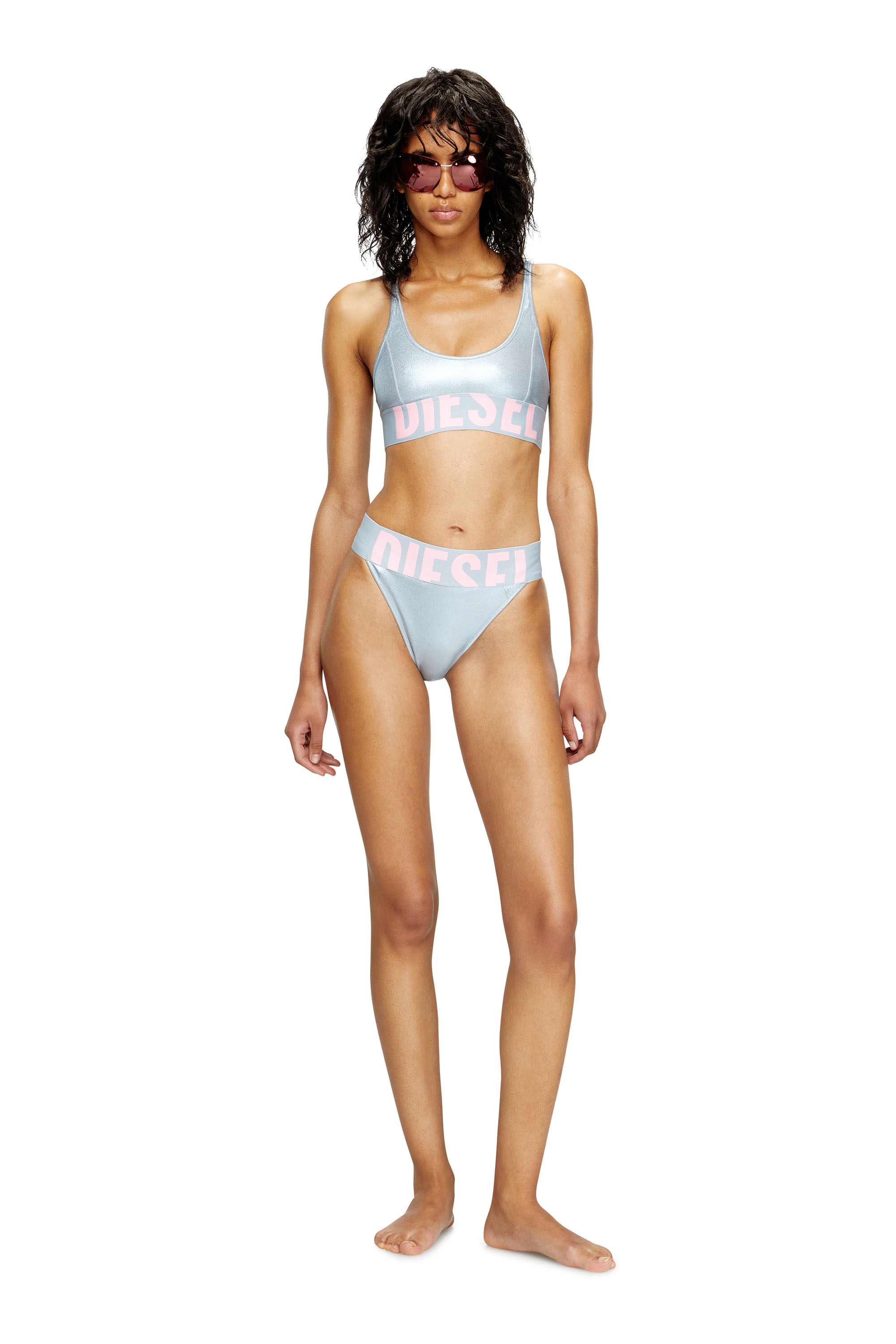 Multicolor Metallic bikini bottoms