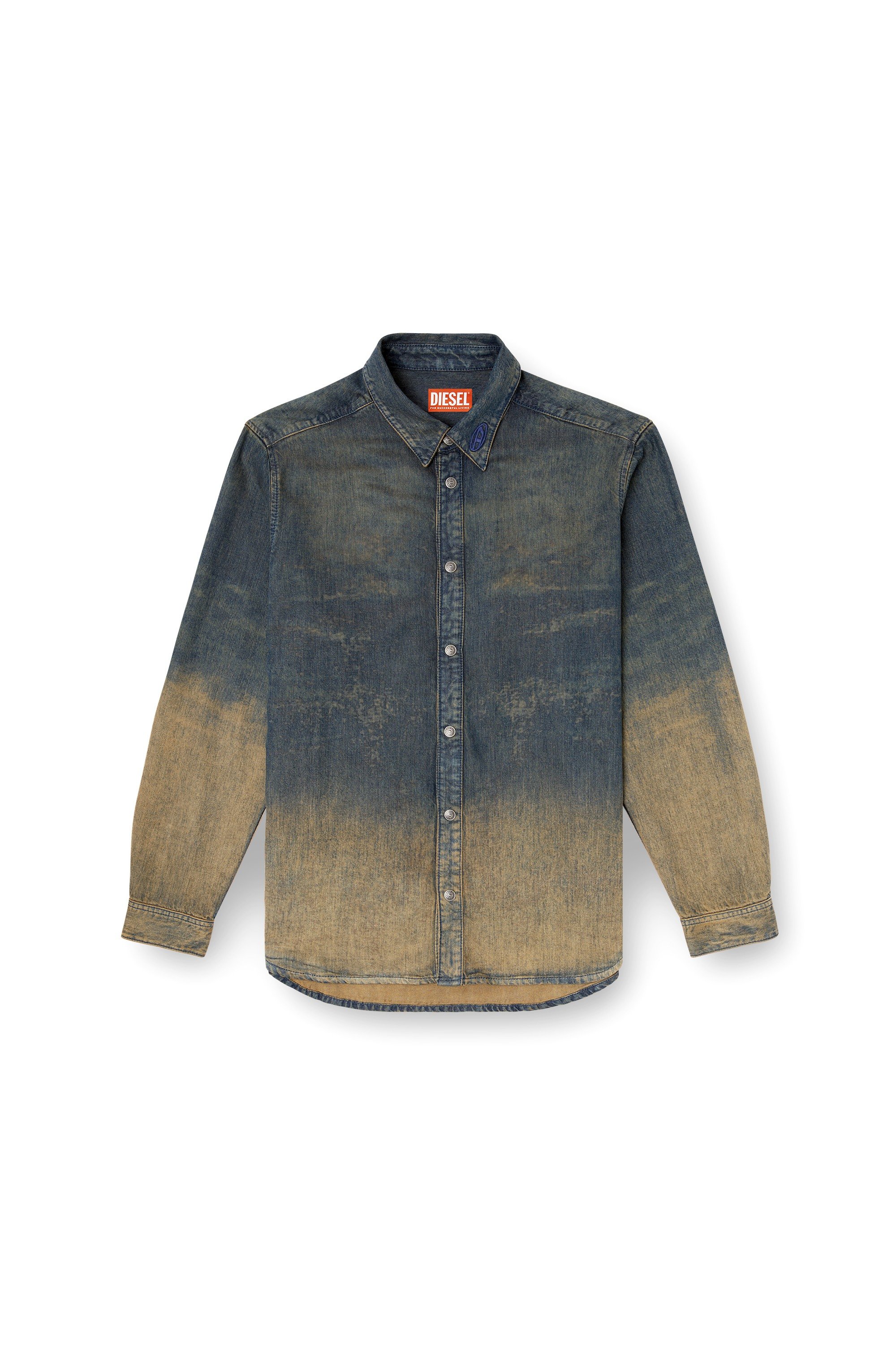Black Shirt in fluid shaded denim