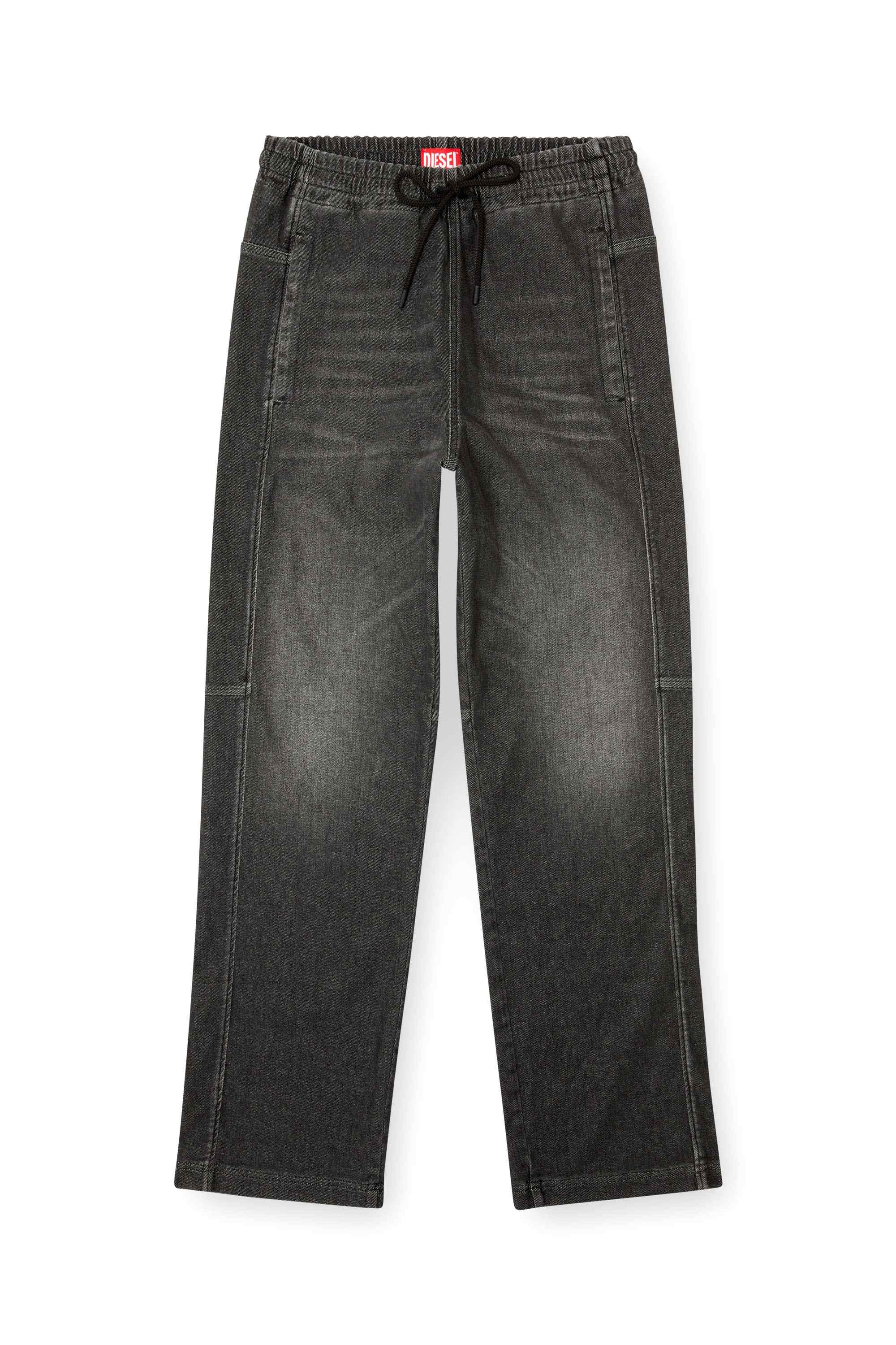 Black Relaxed D-Martyans Track Denim