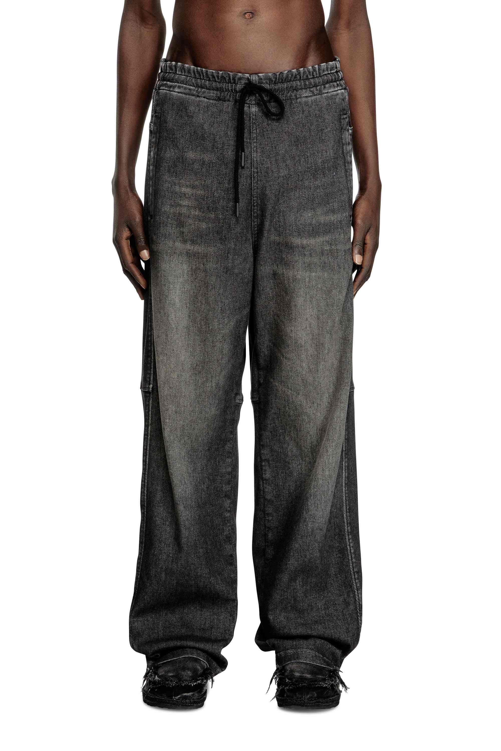 Black Relaxed D-Martyans Track Denim