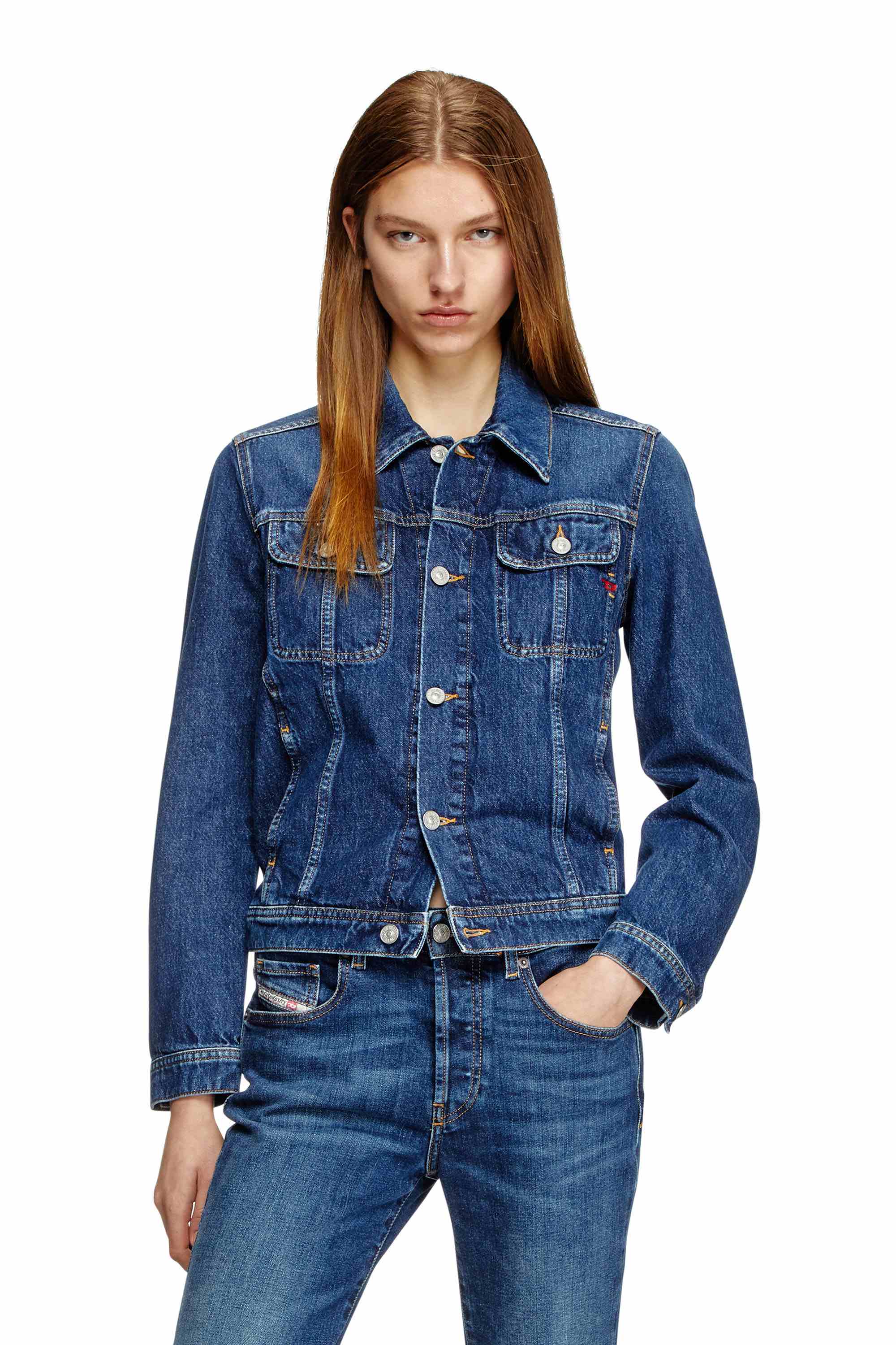 Black Trucker jacket in denim
