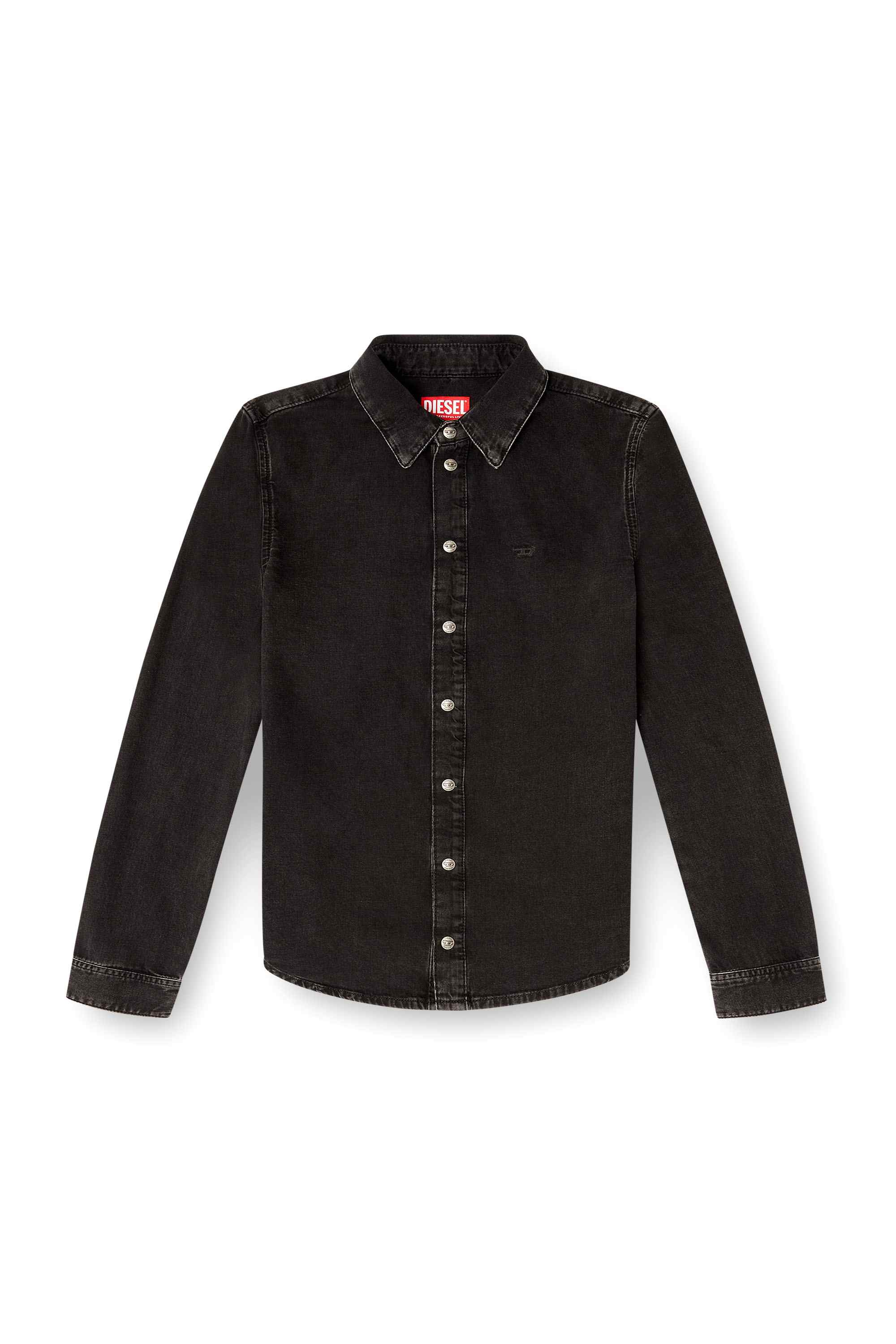 Black Denim shirt with contrasting stitching
