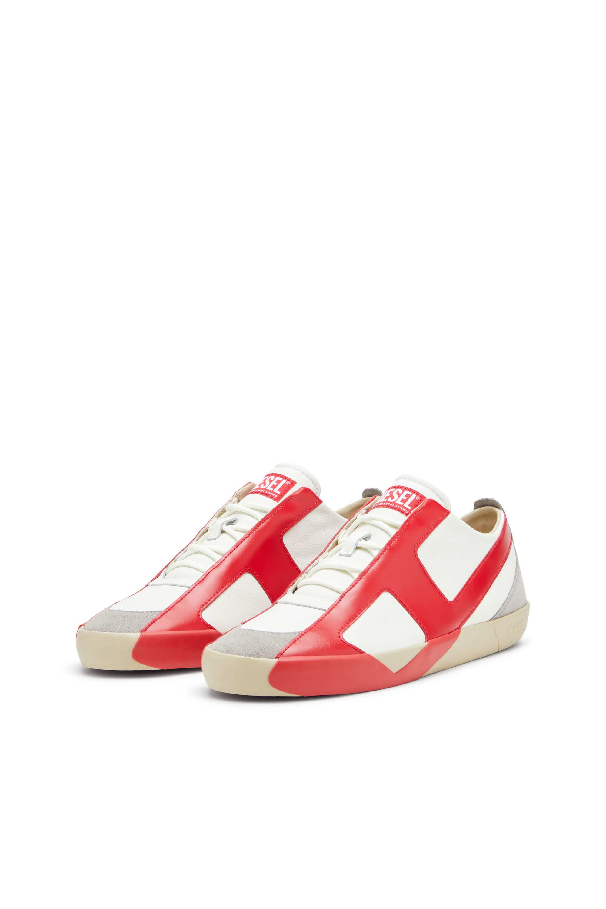 Multicolor S-Slante-D-Sneakers in suede and leather with D logo