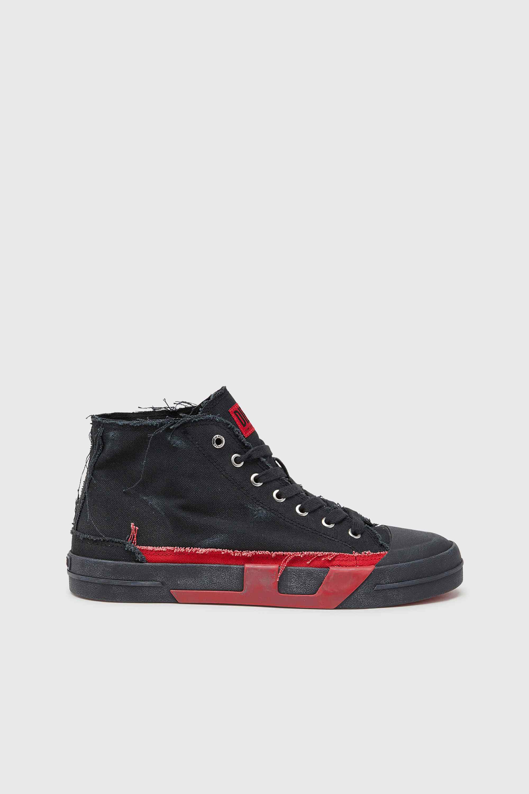 Multicolor S-D-Verse-Distressed High-Top Sneakers In Canvas