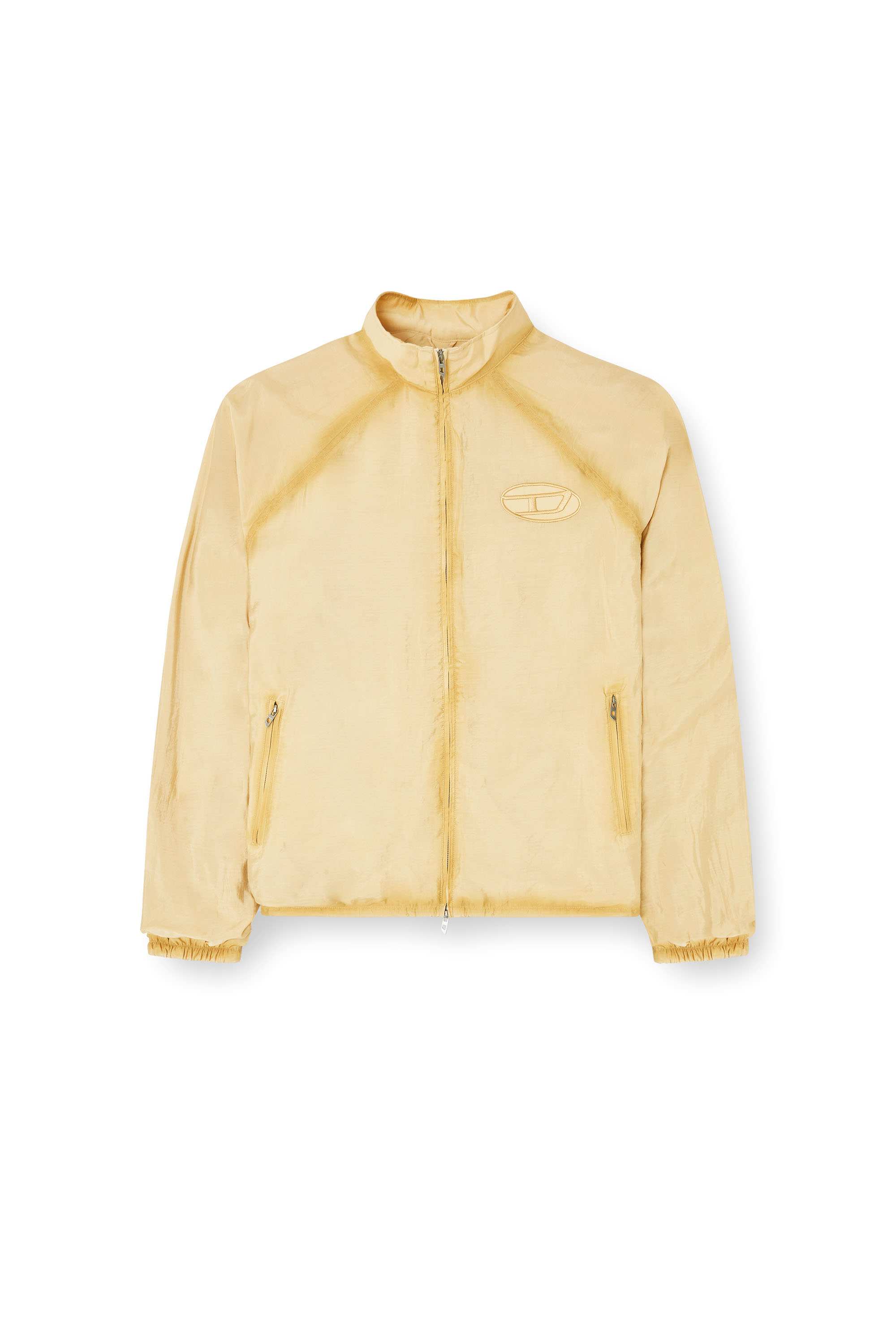 Beige Souvenir-style embroidered track jacket