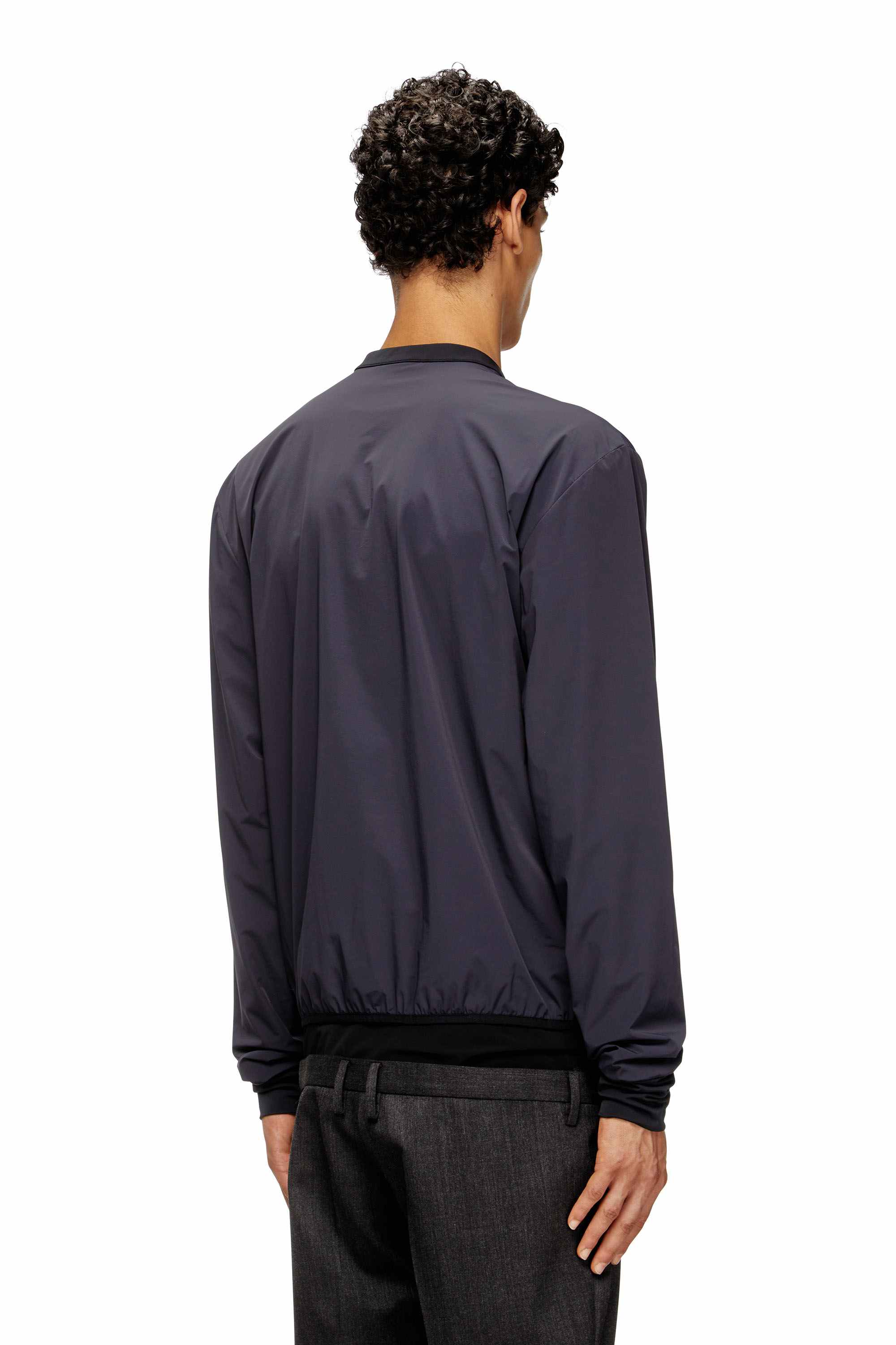 Blue Jacket in bi-stretch nylon