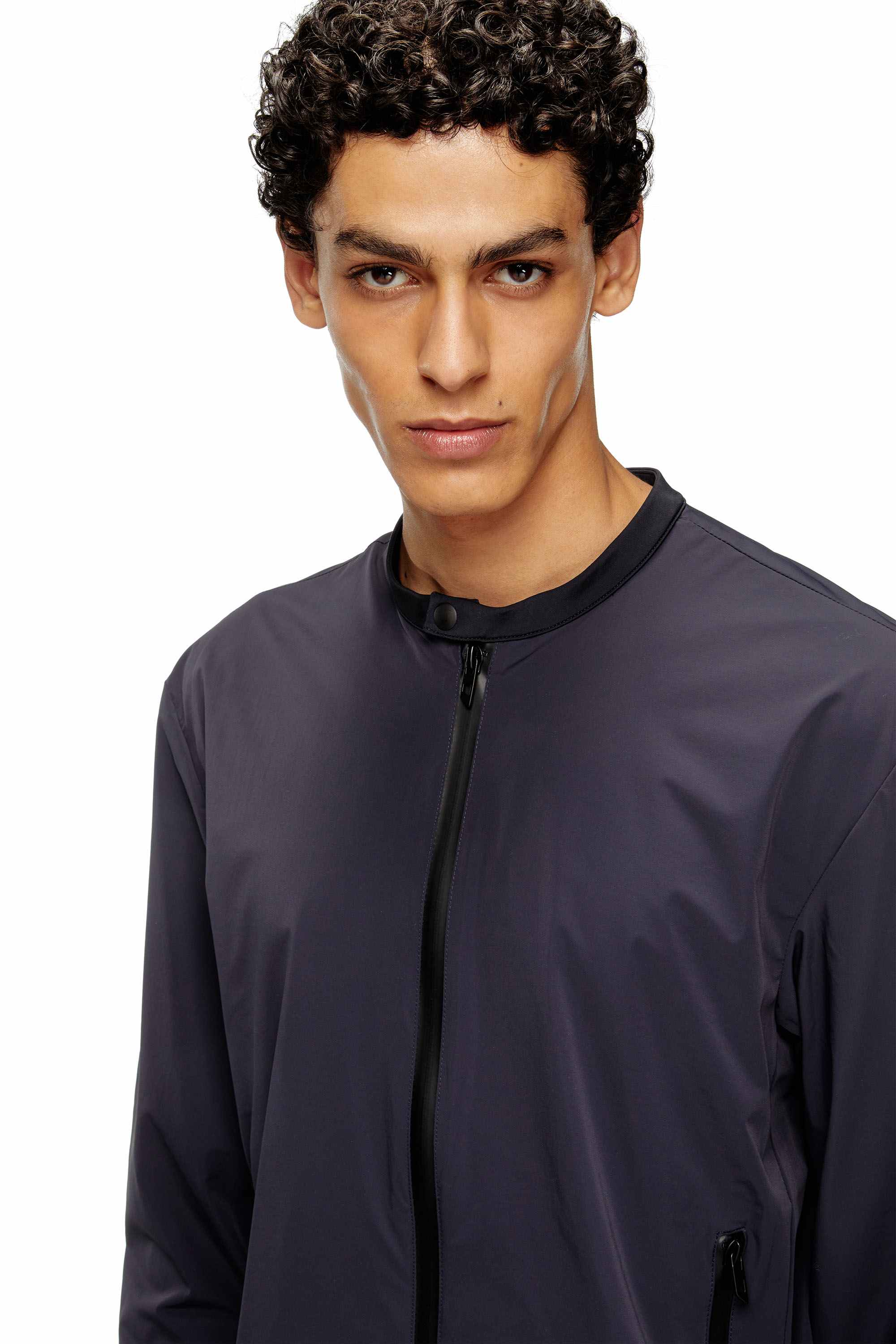 Blue Jacket in bi-stretch nylon