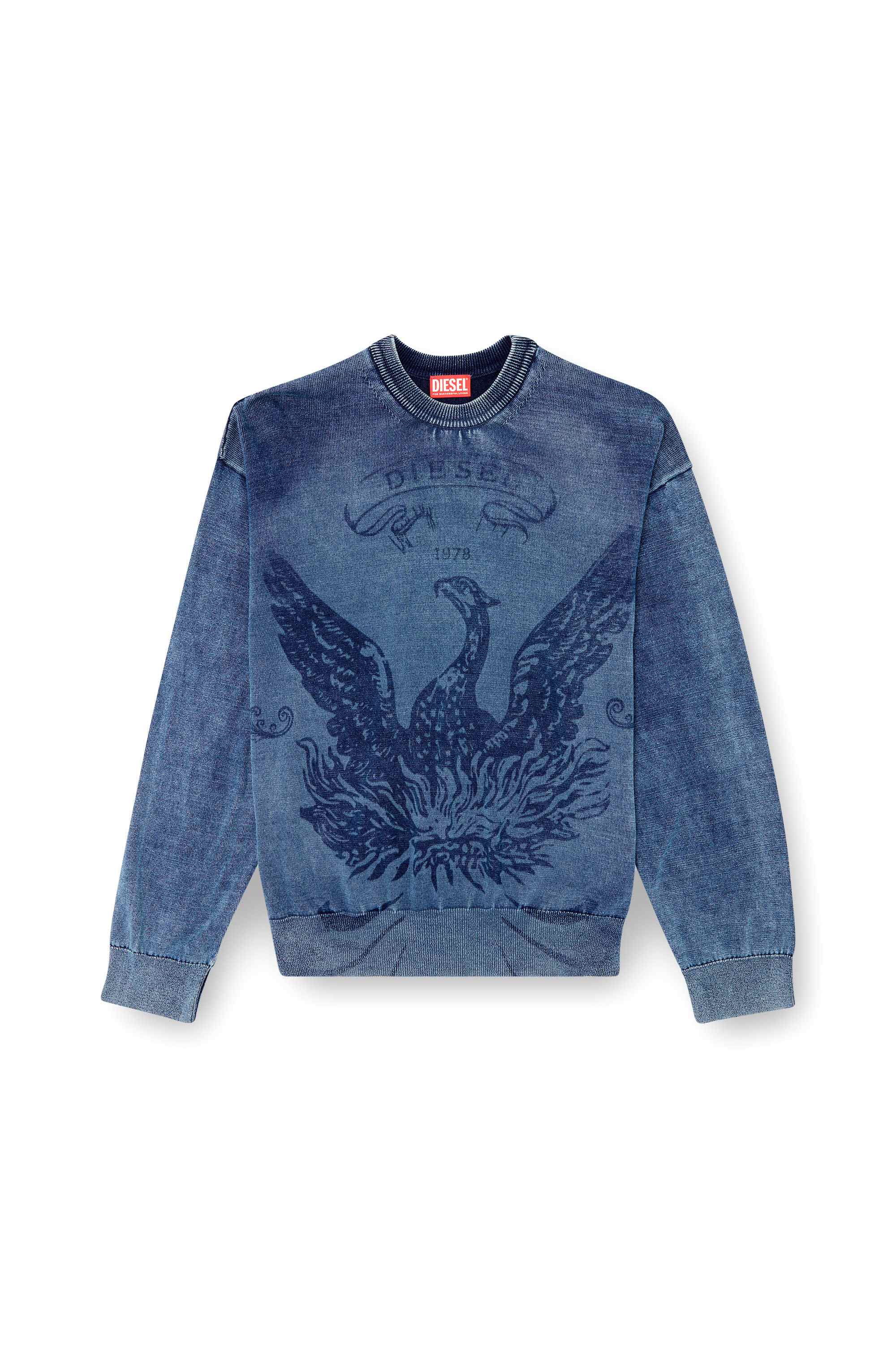 Blue Indigo jumper with Phoenix logo