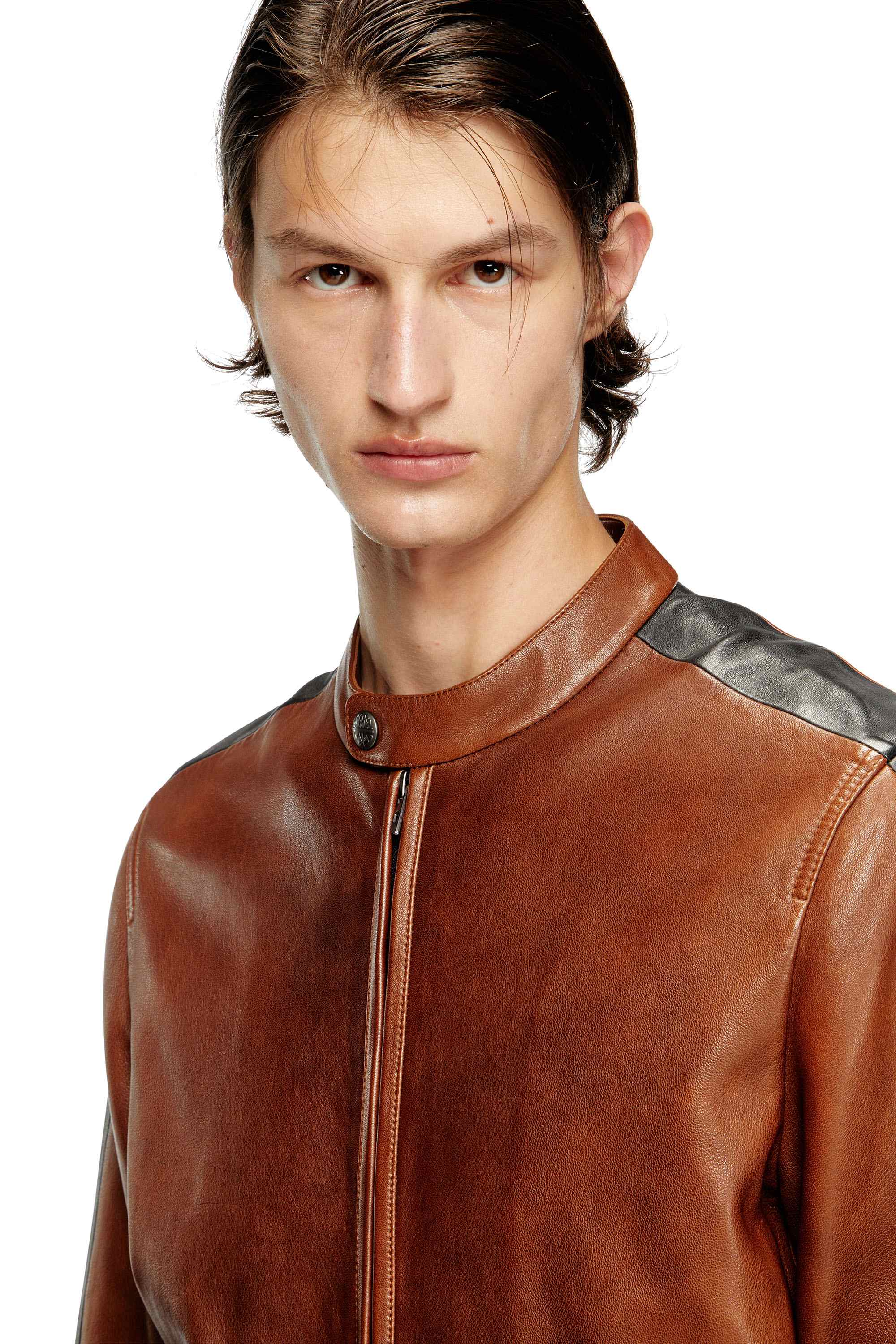 Brown Male L-ORENN Leather jackets
