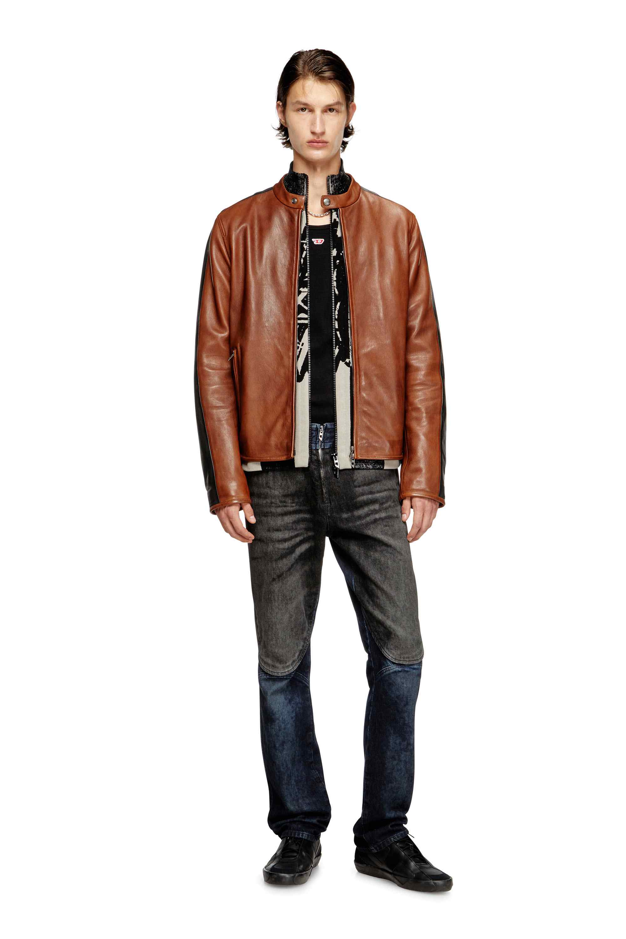 Brown Male L-ORENN Leather jackets