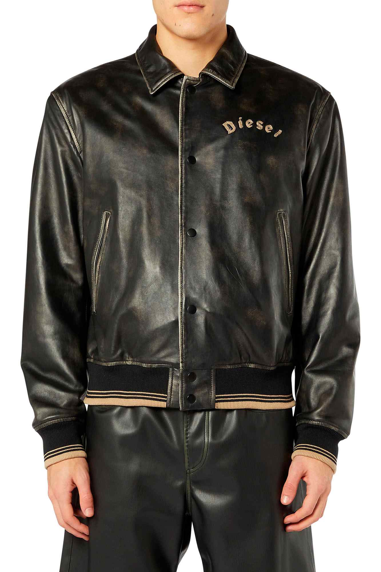 Black Male NEW-LAKER-LE Leather jackets