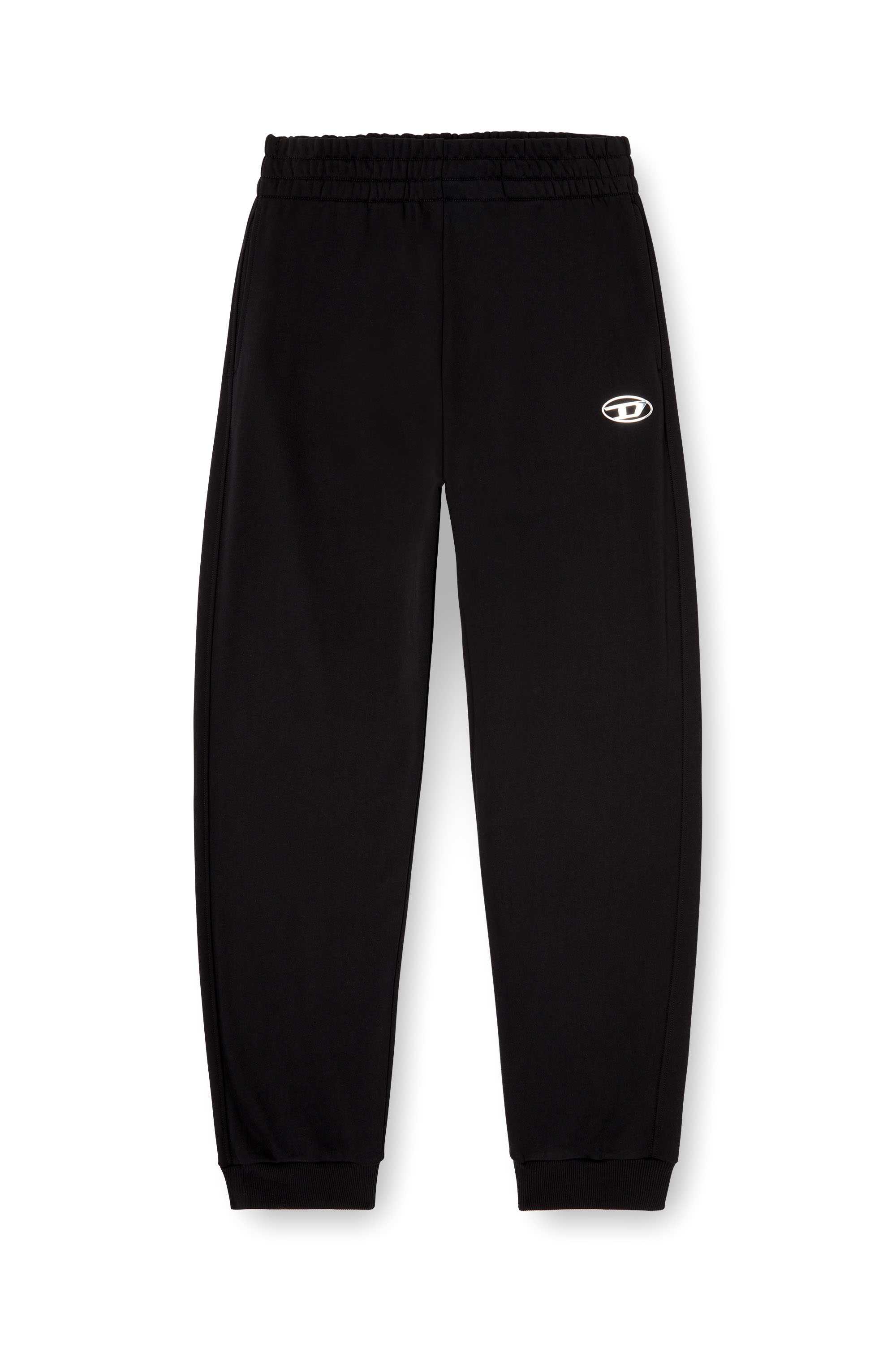 Black Sweatpants with metal-effect Oval D logo