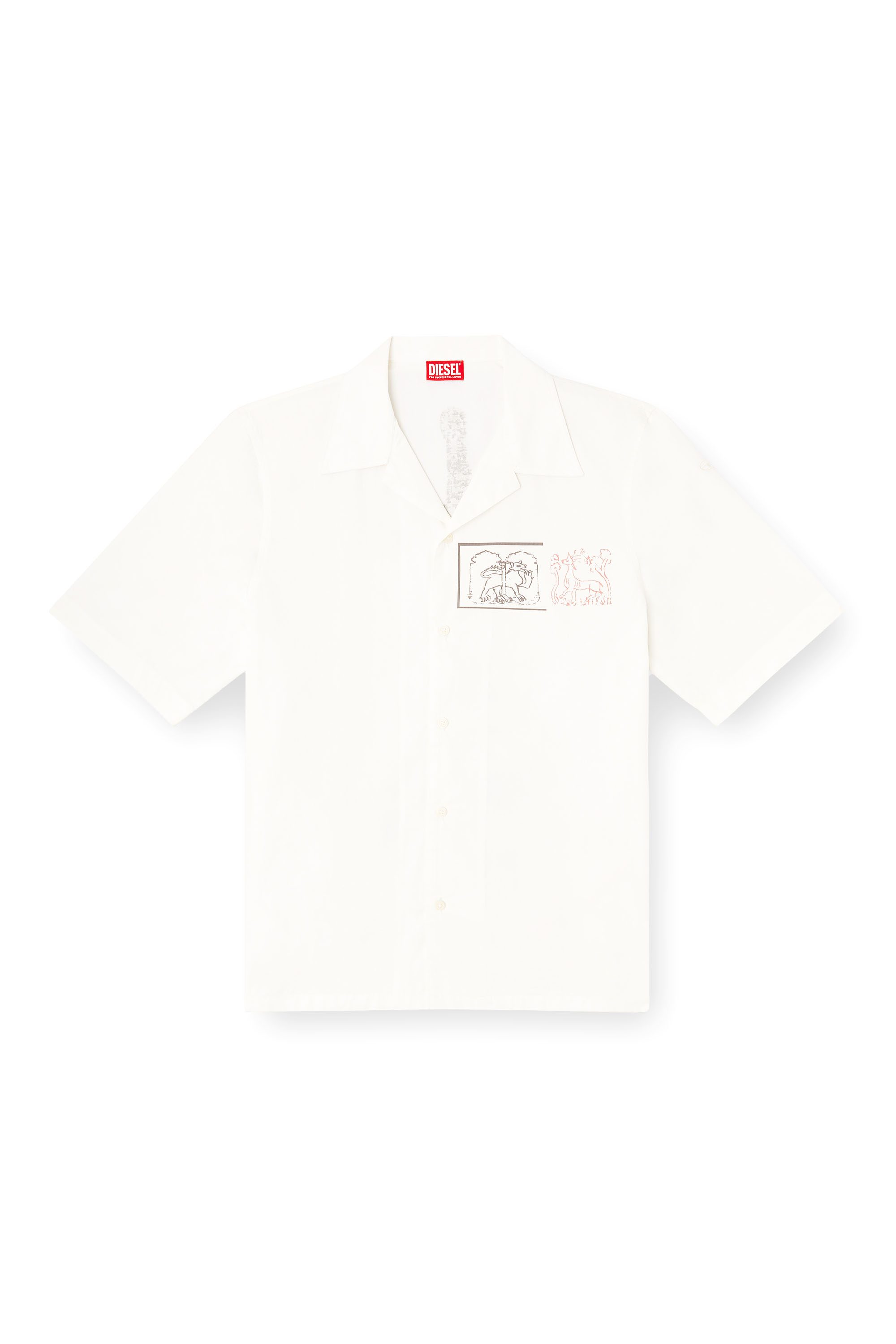 White Shirt with sword print