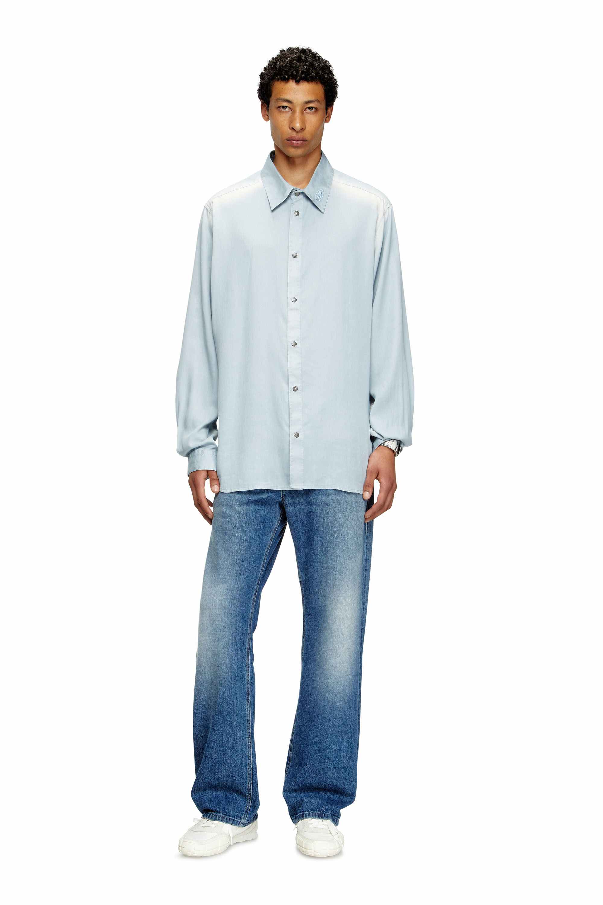 Light Blue Shirt in faded twill