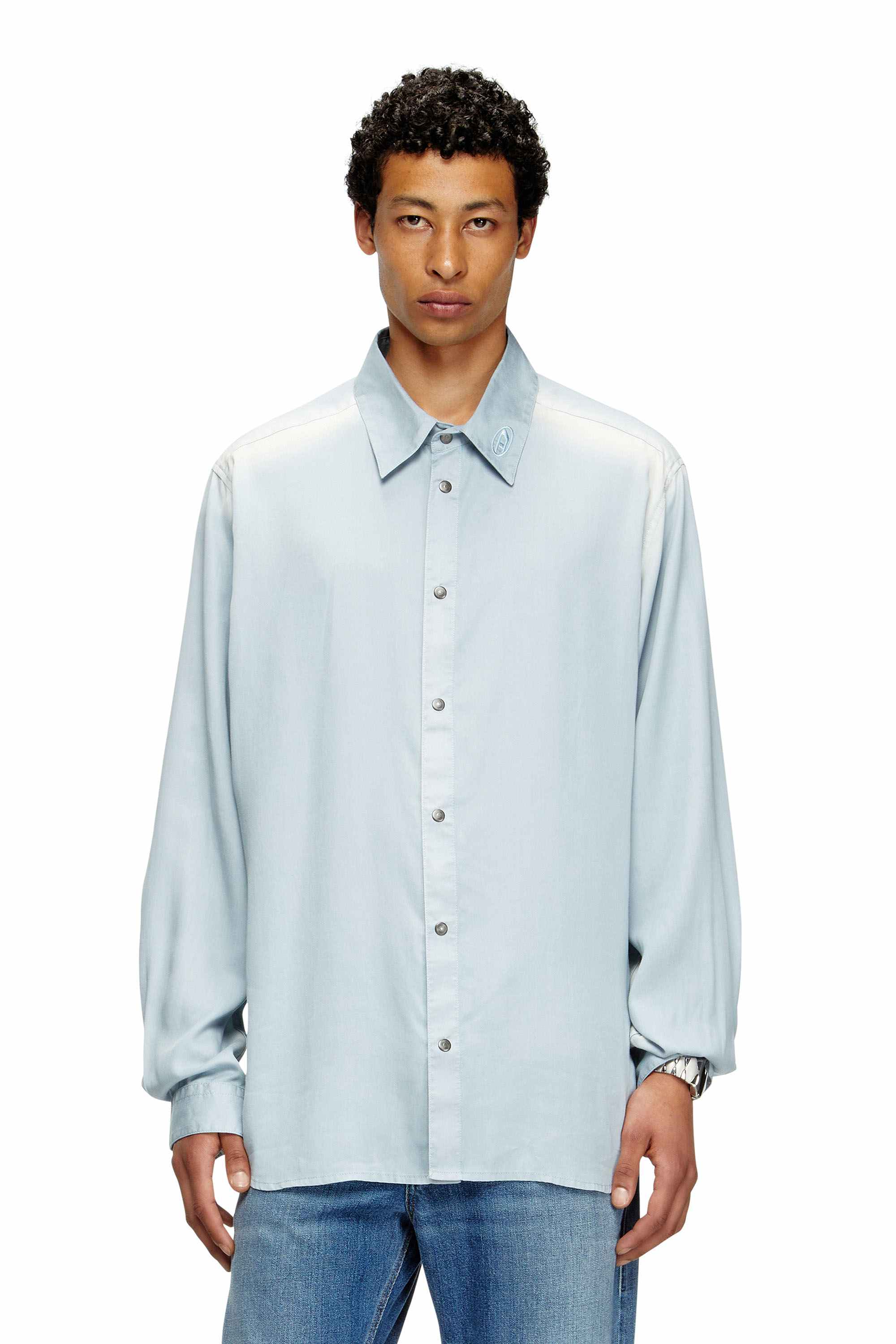 Light Blue Shirt in faded twill