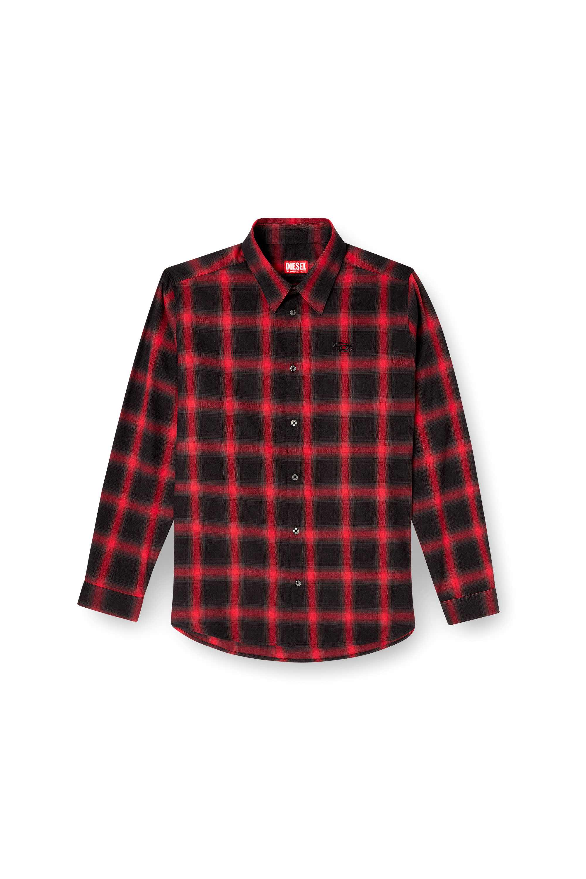 Black Cotton shirt with embroidered logo