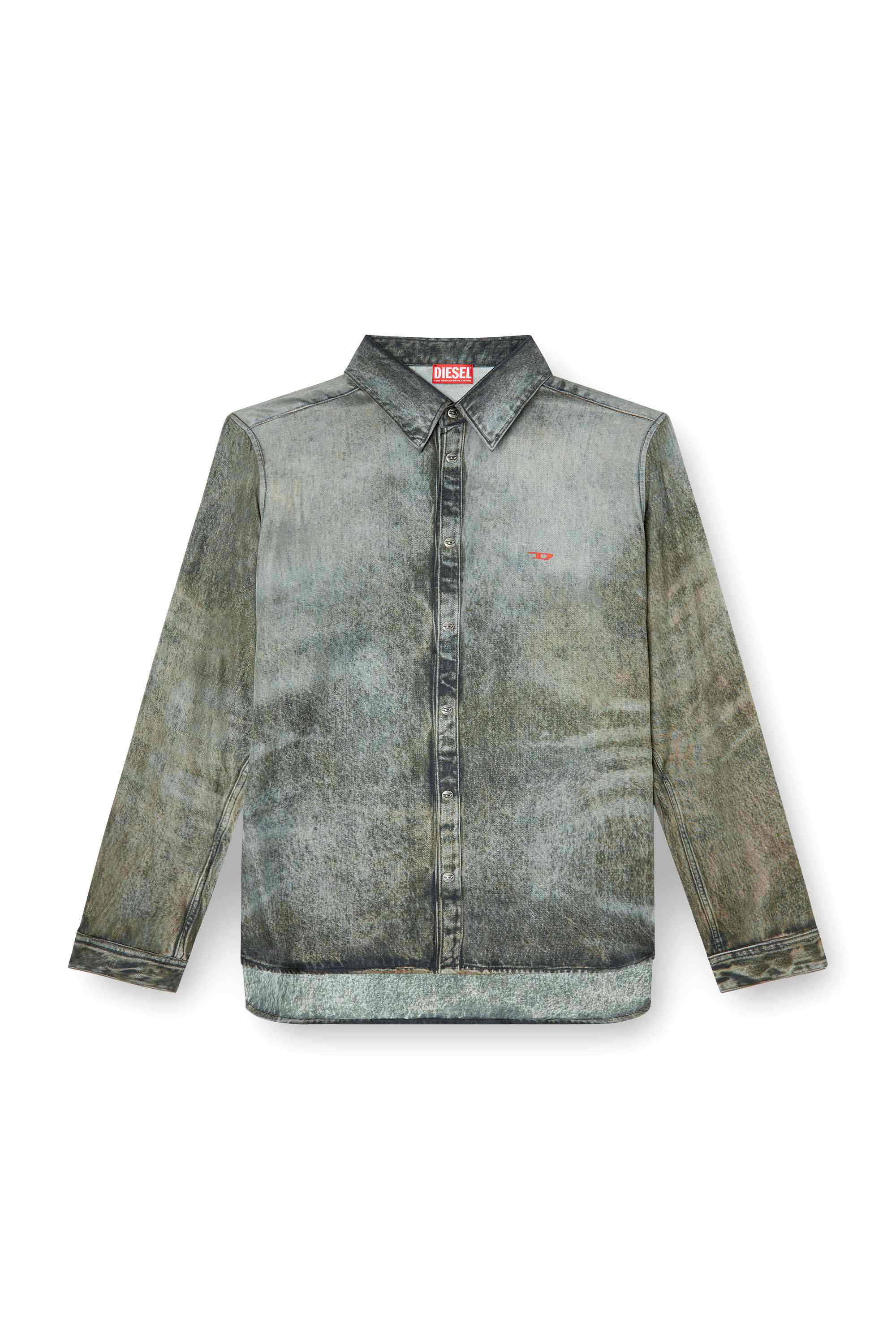 Black Shirt in denim-look viscose