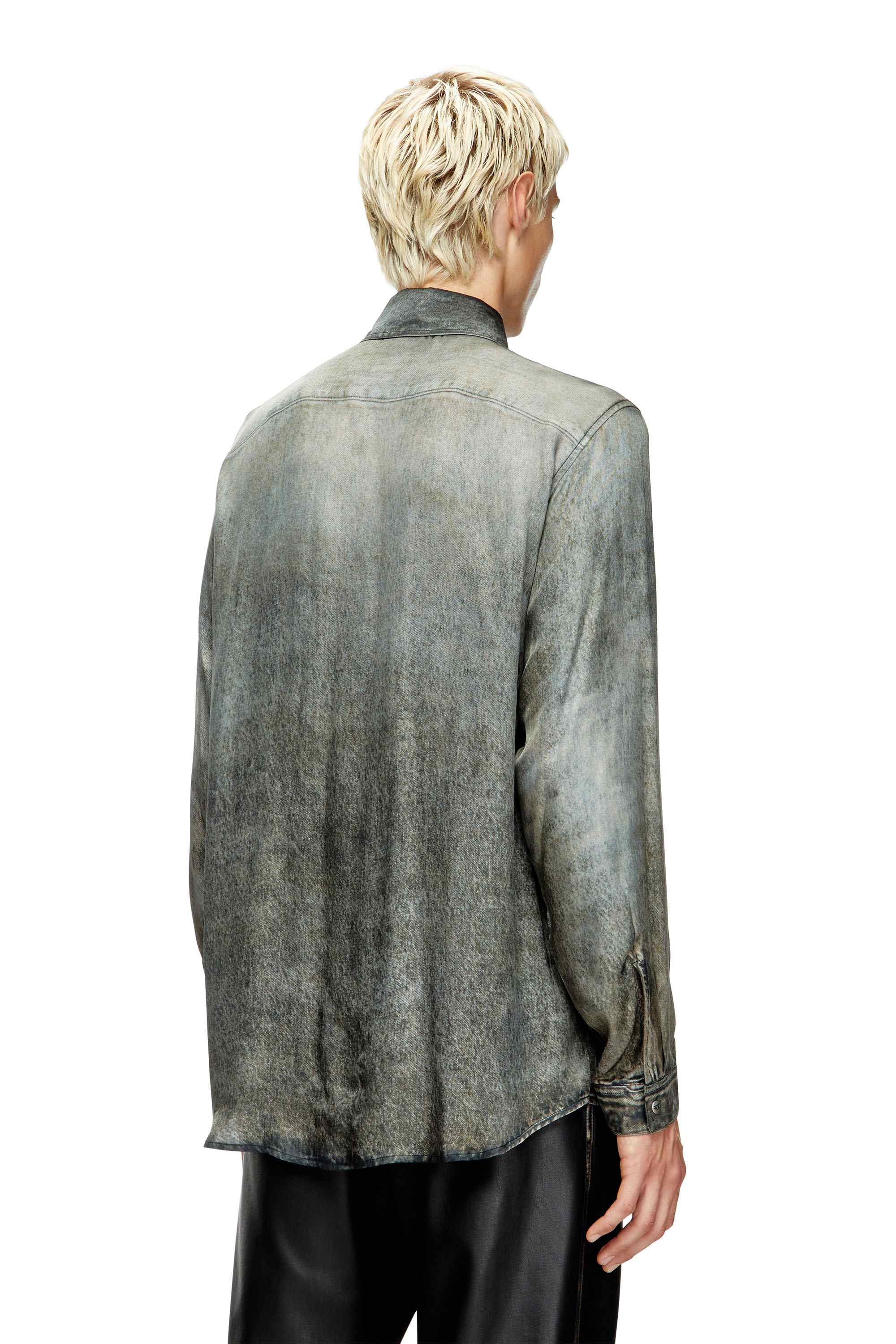 Black Shirt in denim-look viscose