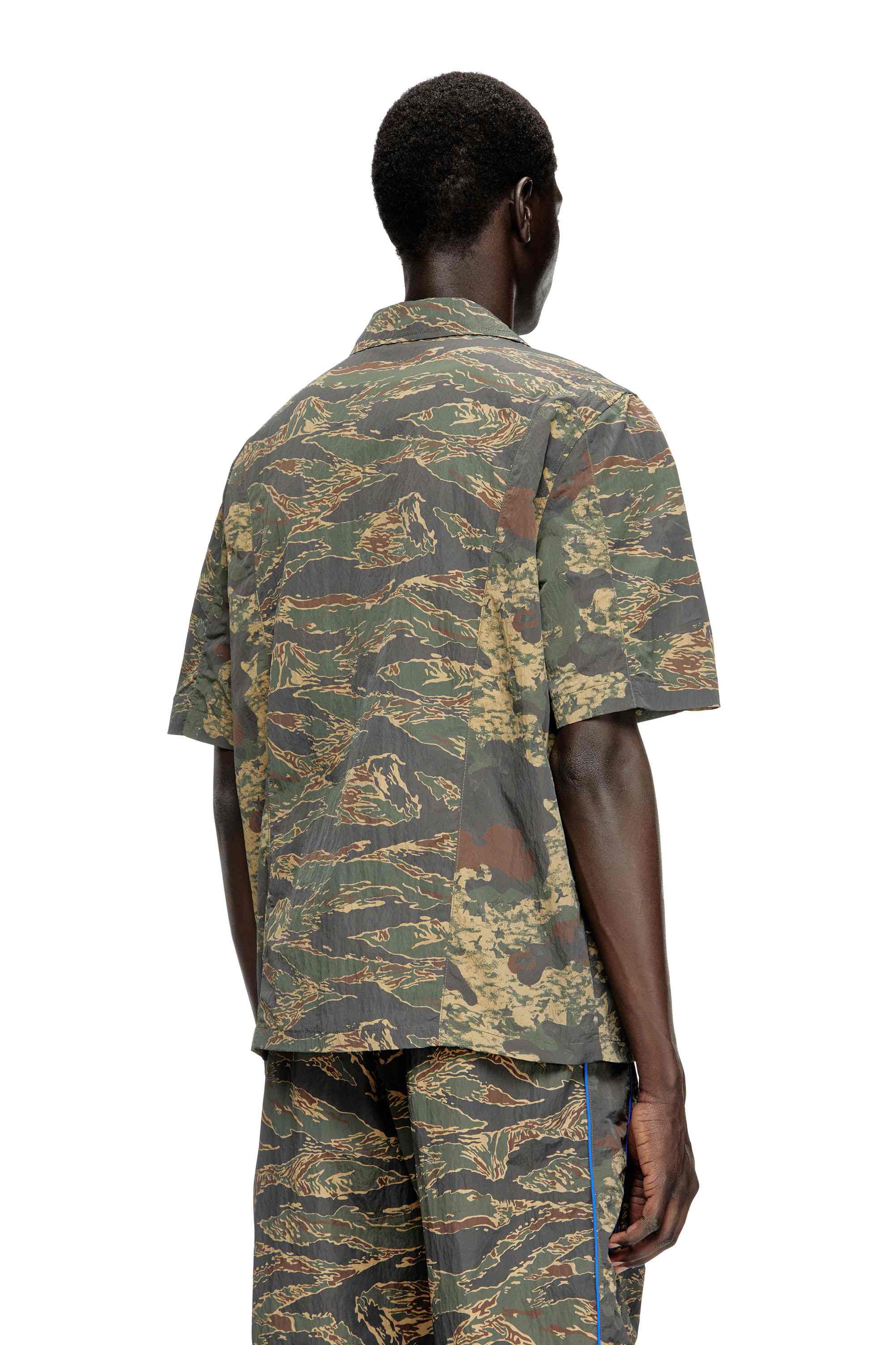 Green Shirt with mixed camo prints