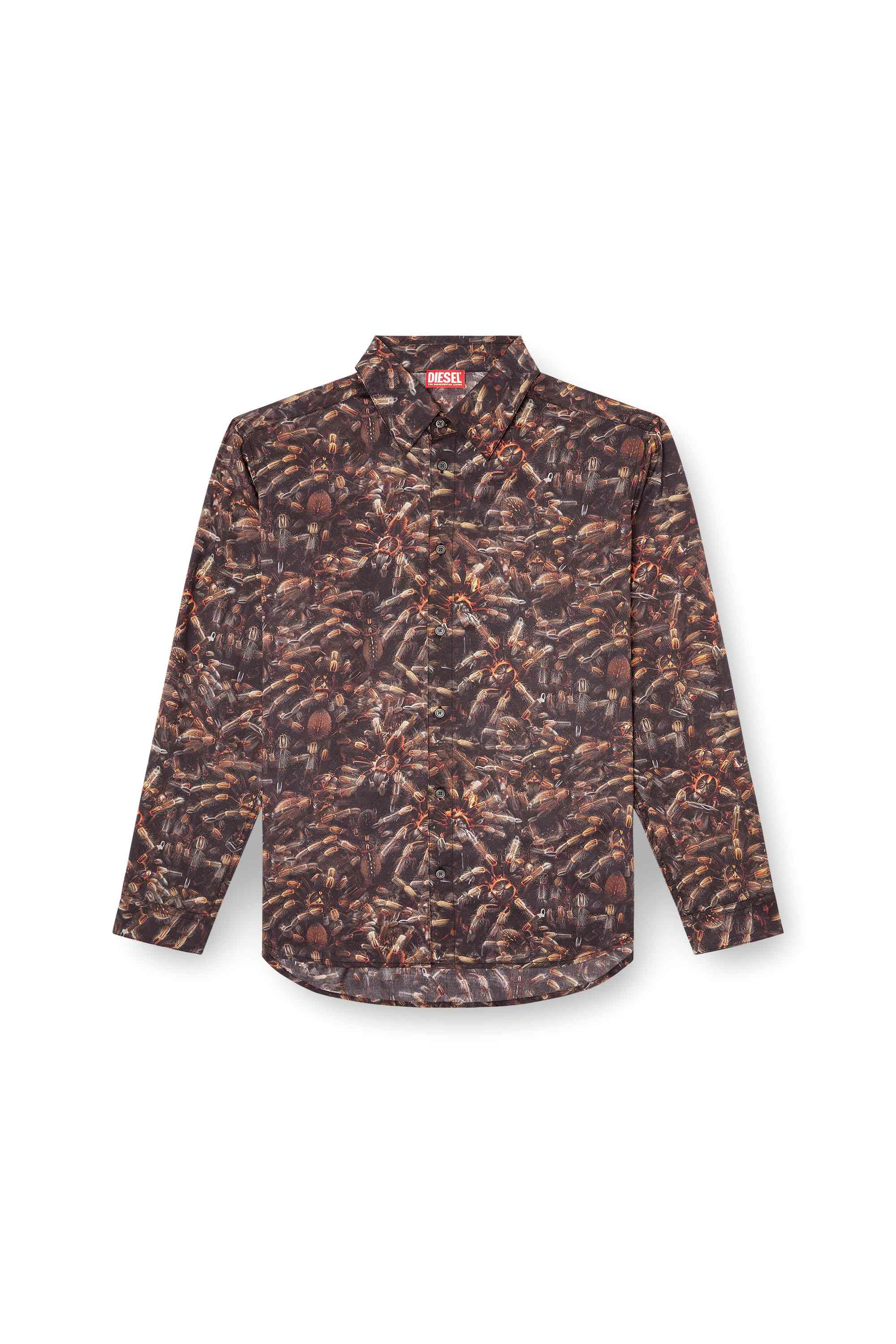 Black Lyocell shirt with all-over print