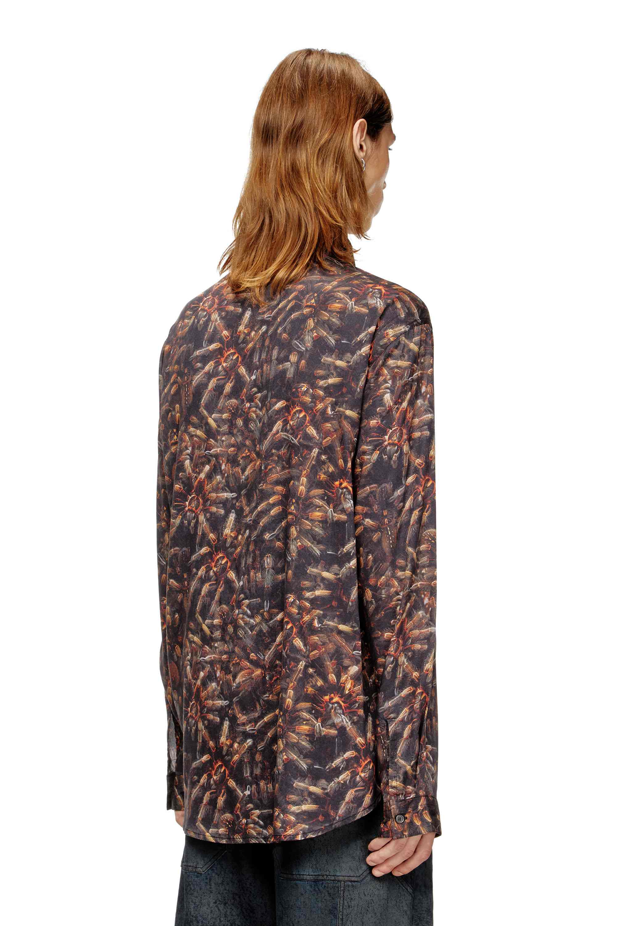 Black Lyocell shirt with all-over print