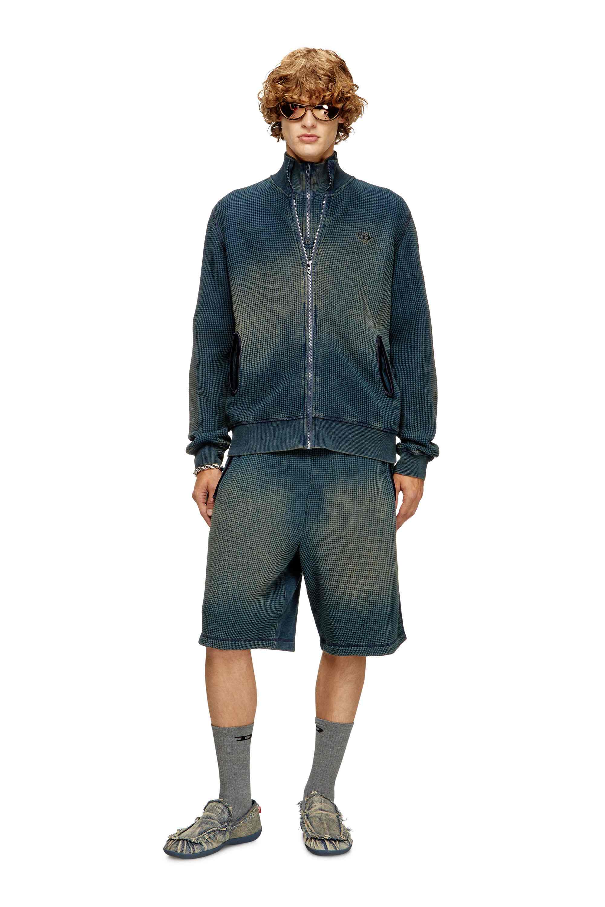 Black Sweat shorts in mixed denim-look jersey