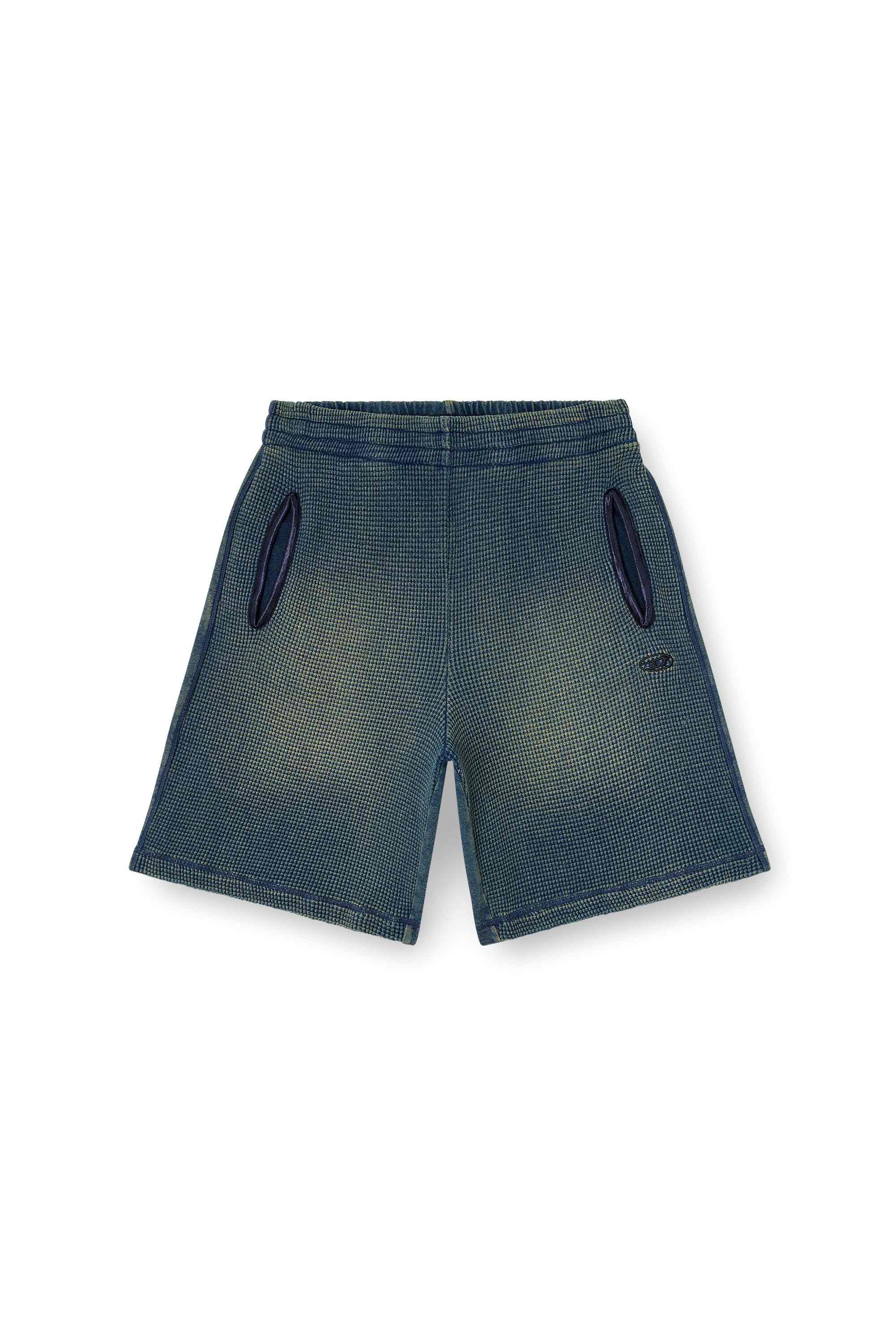 Black Sweat shorts in mixed denim-look jersey