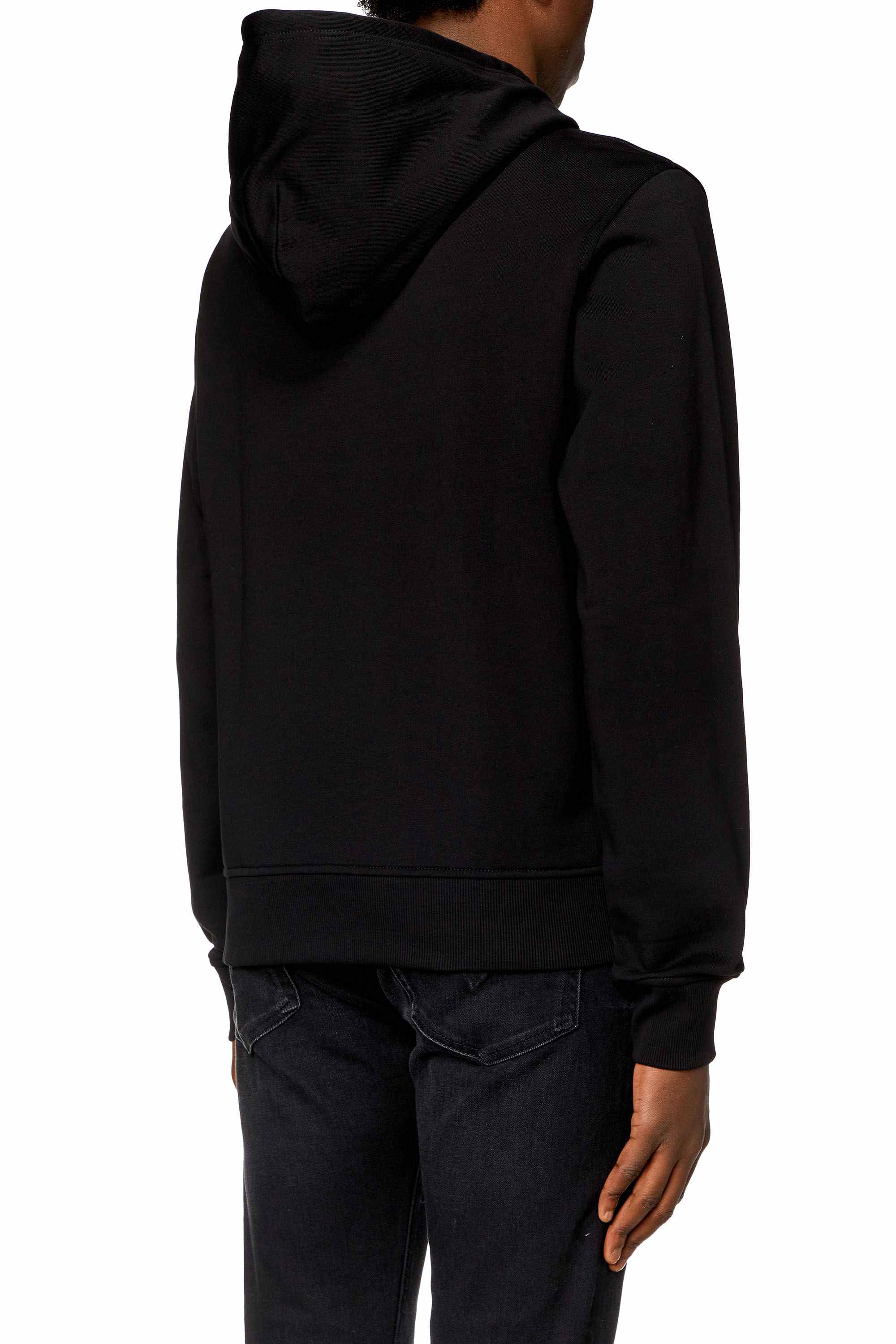 Black Regular Fit Cotton hoodie