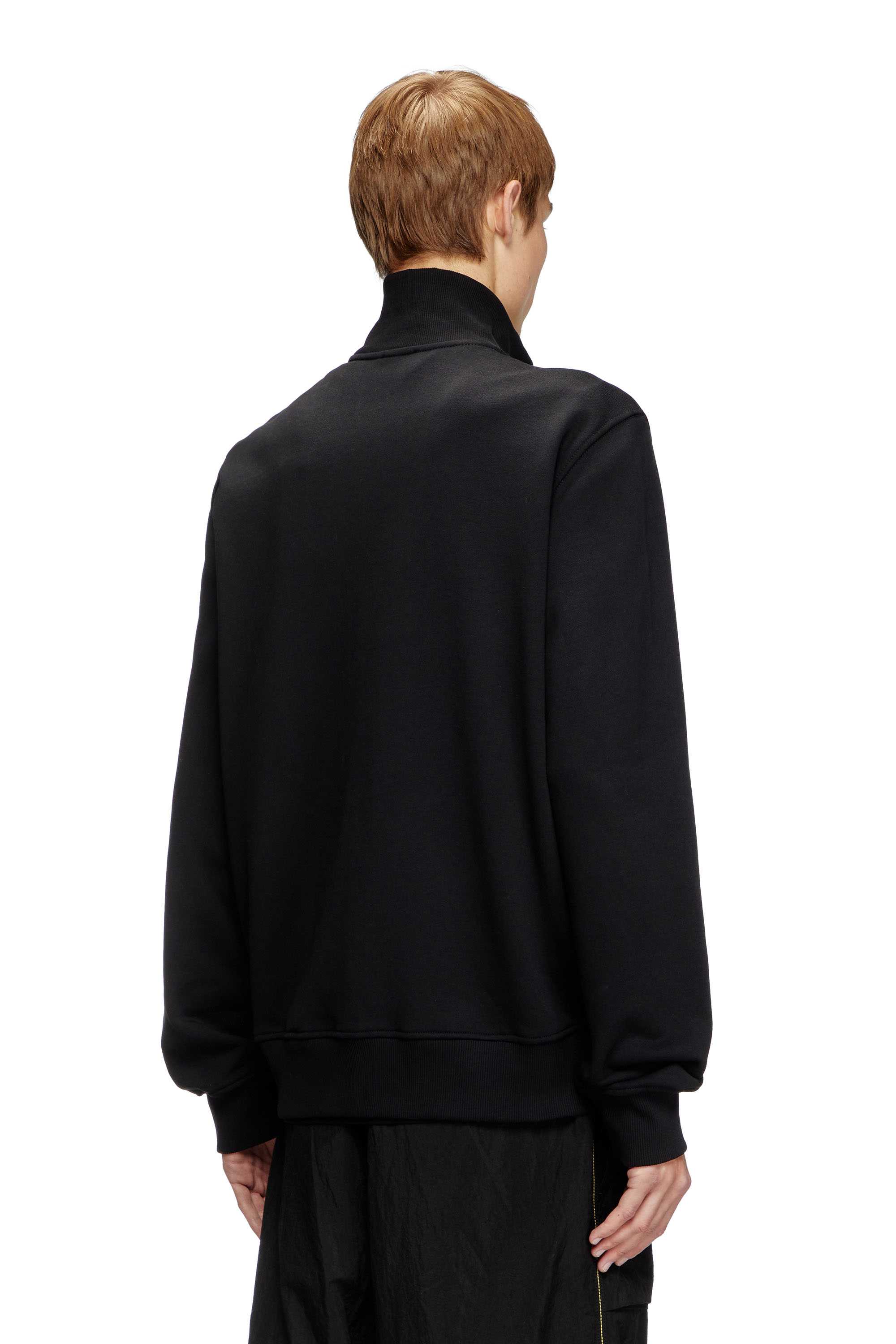 Black Zip-up sweatshirt with metallic logo