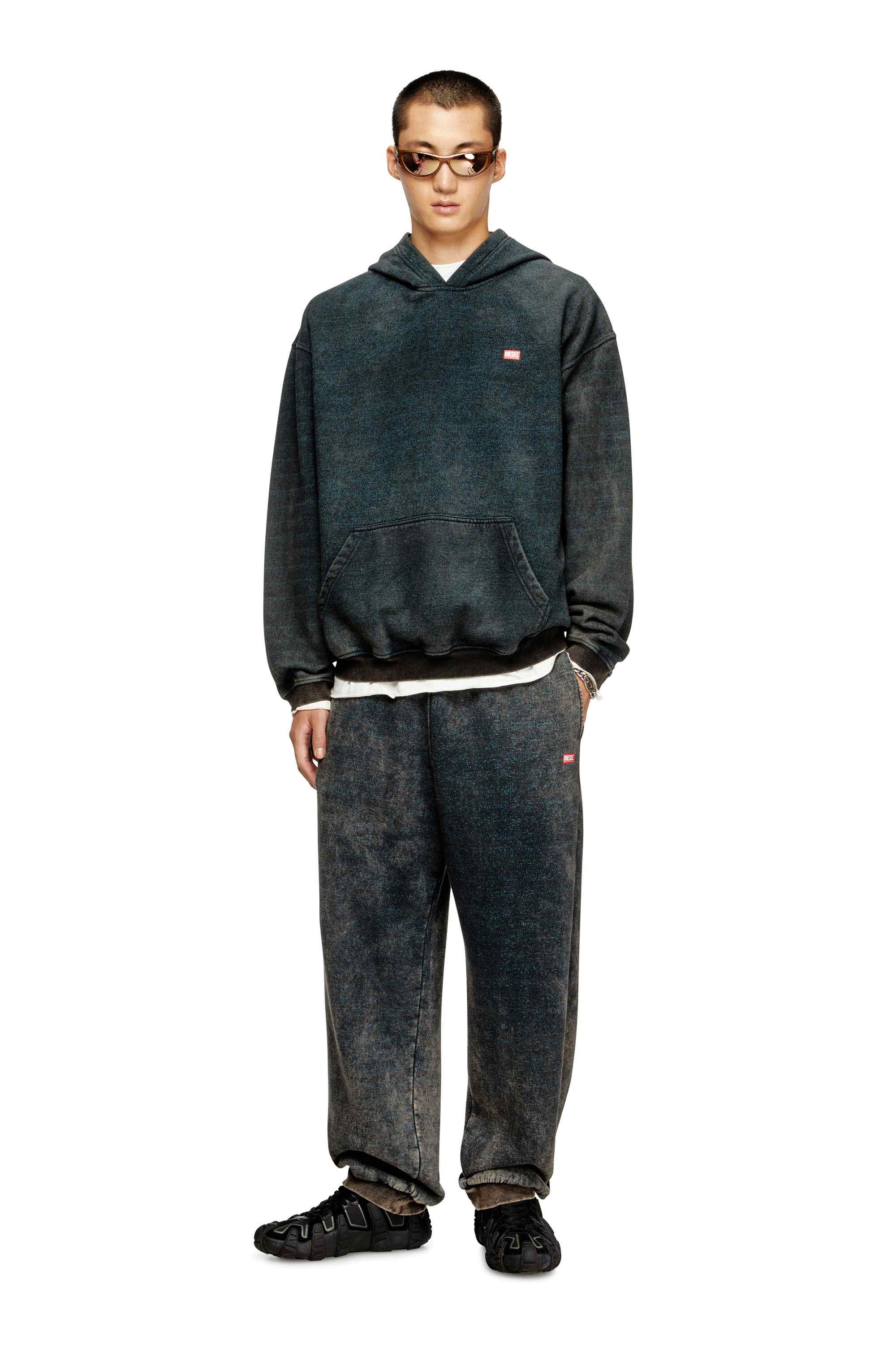 Black Cotton hoodie with kangaroo pocket