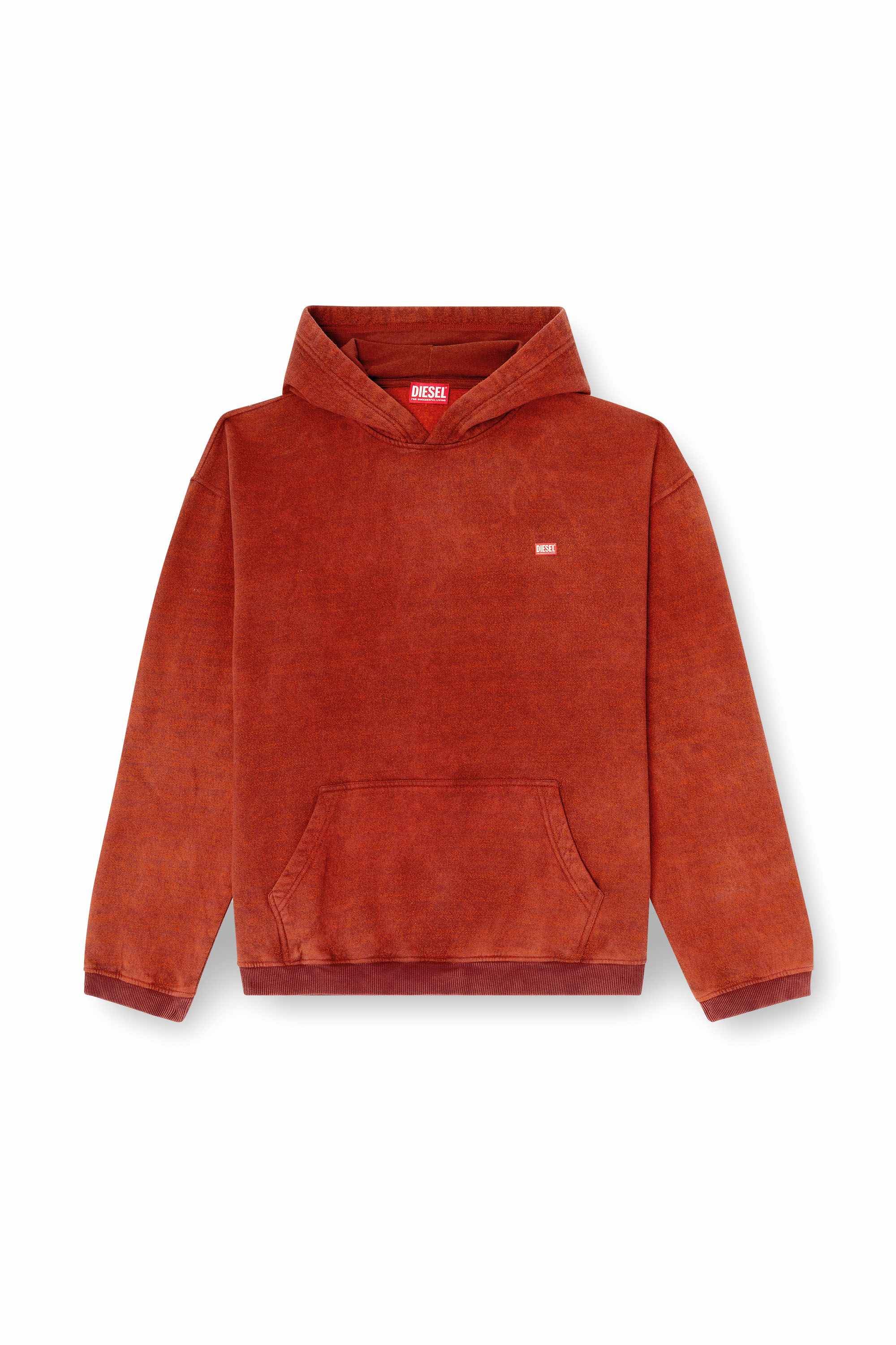 Red Cotton hoodie with kangaroo pocket