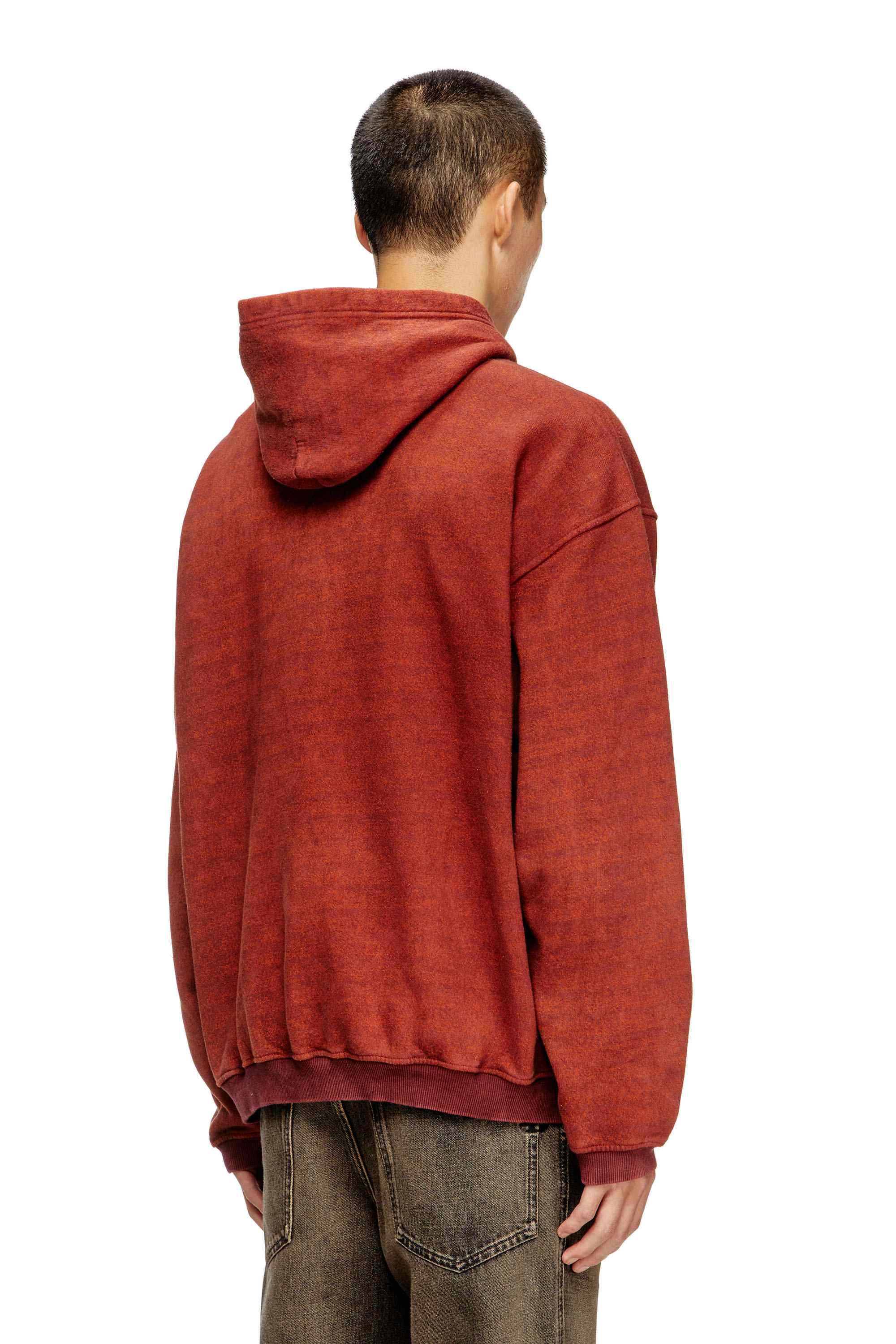 Red Cotton hoodie with kangaroo pocket